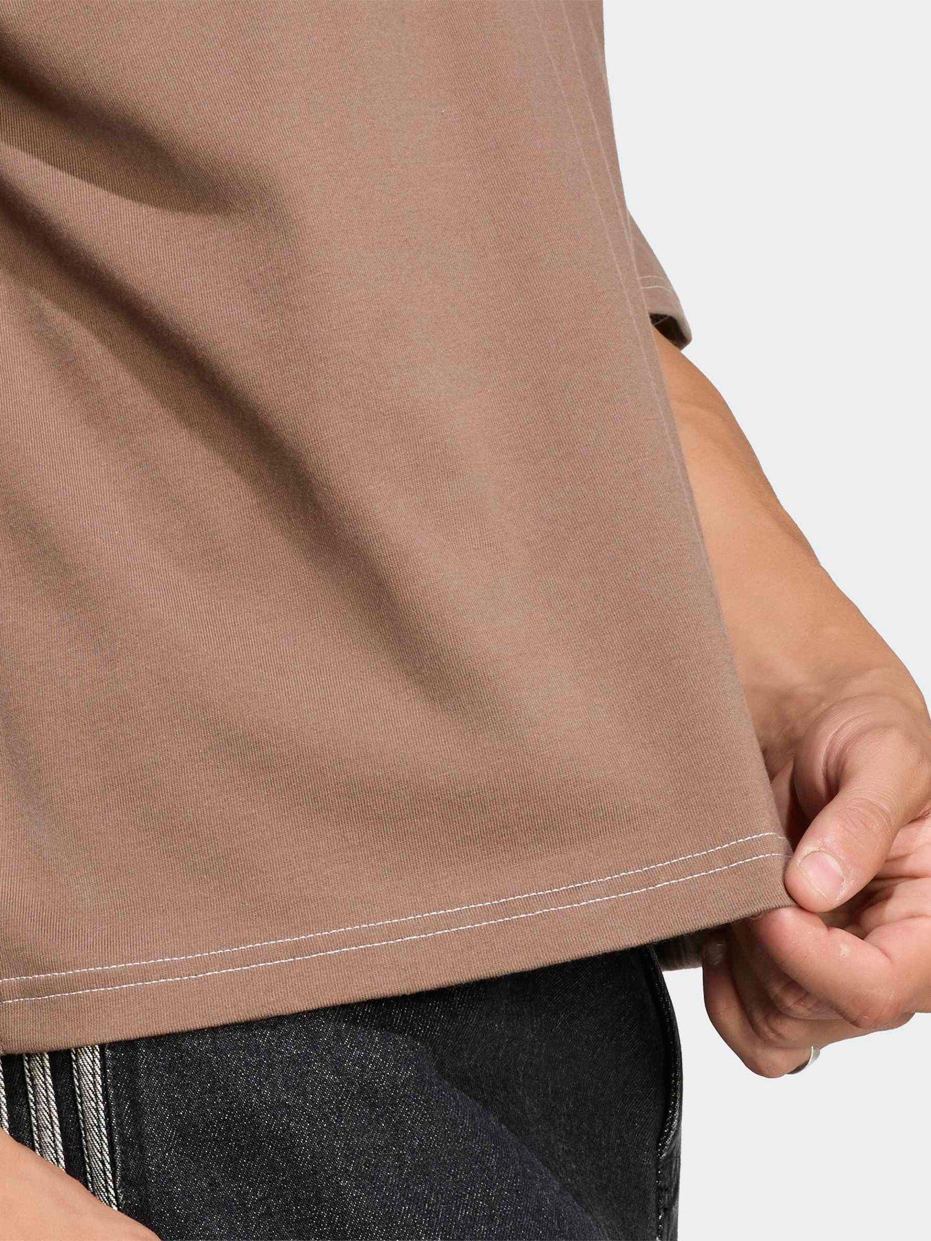 Image 5 of 6 of adidas Originals Mens Contrast Oversized Tee - Brown