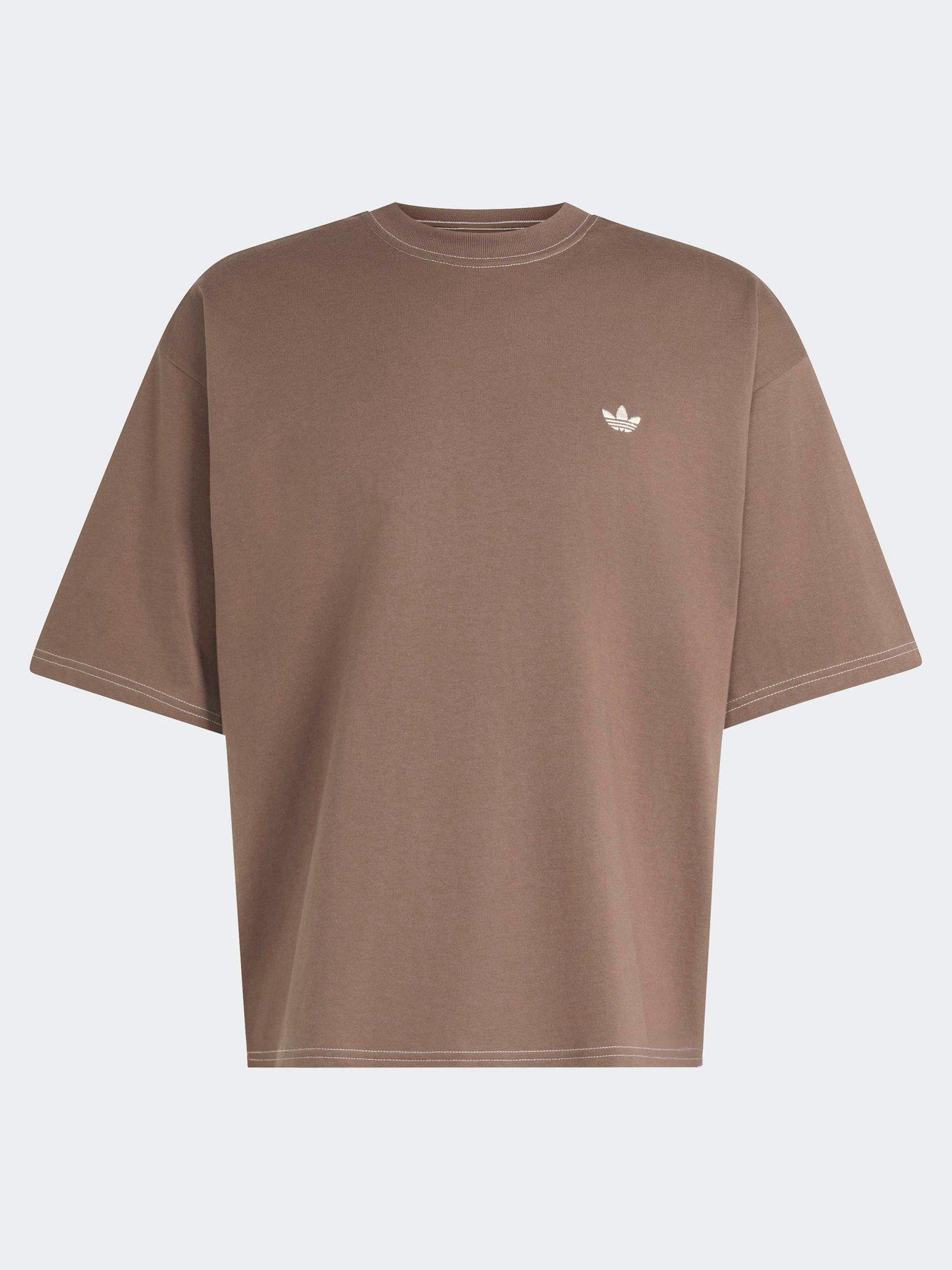 Image 6 of 6 of adidas Originals Mens Contrast Oversized Tee - Brown