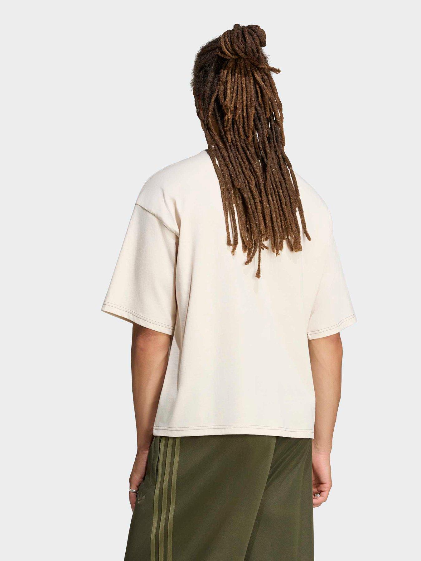 Image 2 of 6 of adidas Originals Mens Contrast Oversized Tee - White