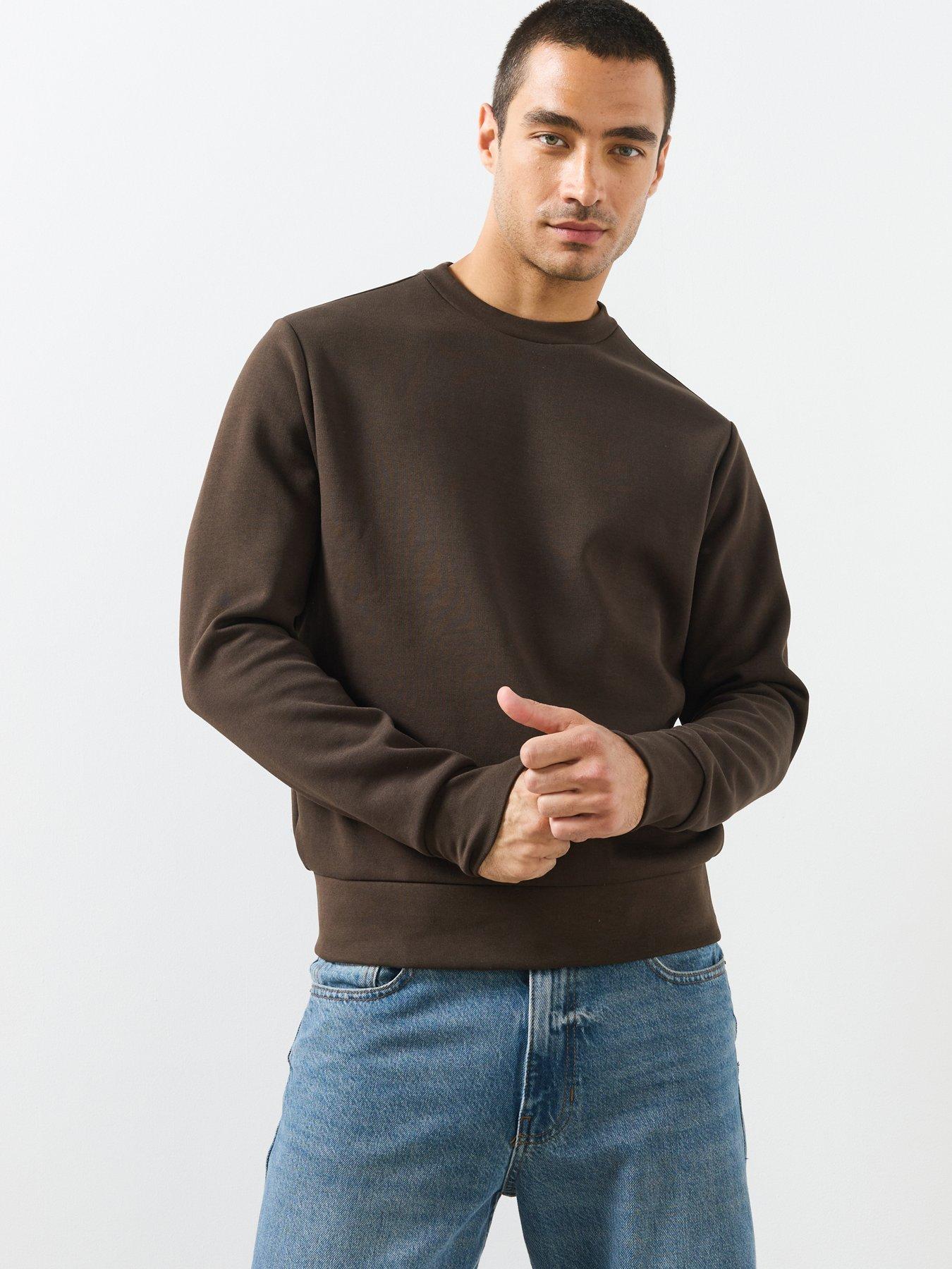 Mango Cotton Blend Regular Fit Sweatshirt - Brown
