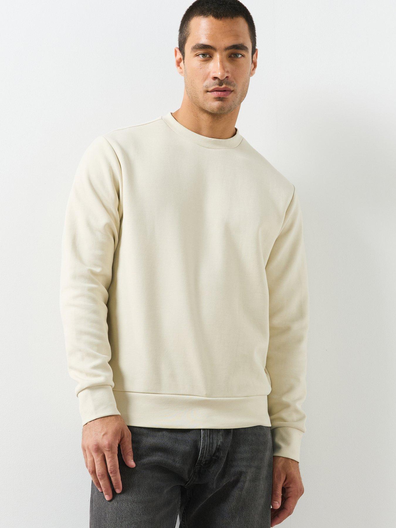 Mango Cotton Blend Regular Fit Sweatshirt - Off White