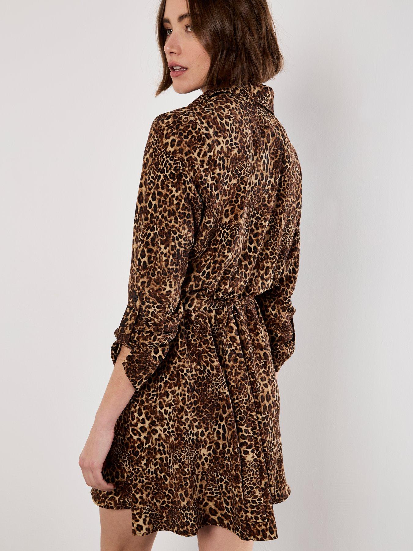 Image 2 of 4 of Apricot Apricot Ombre Animal Belt Dress