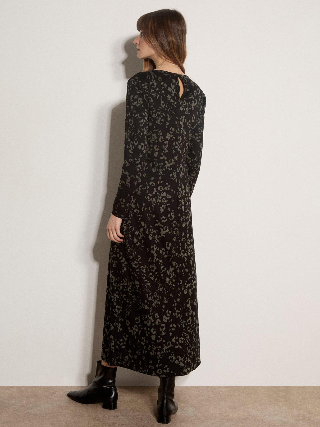Image 2 of 4 of Apricot Apricot Distressed Leopard Jersey Dress