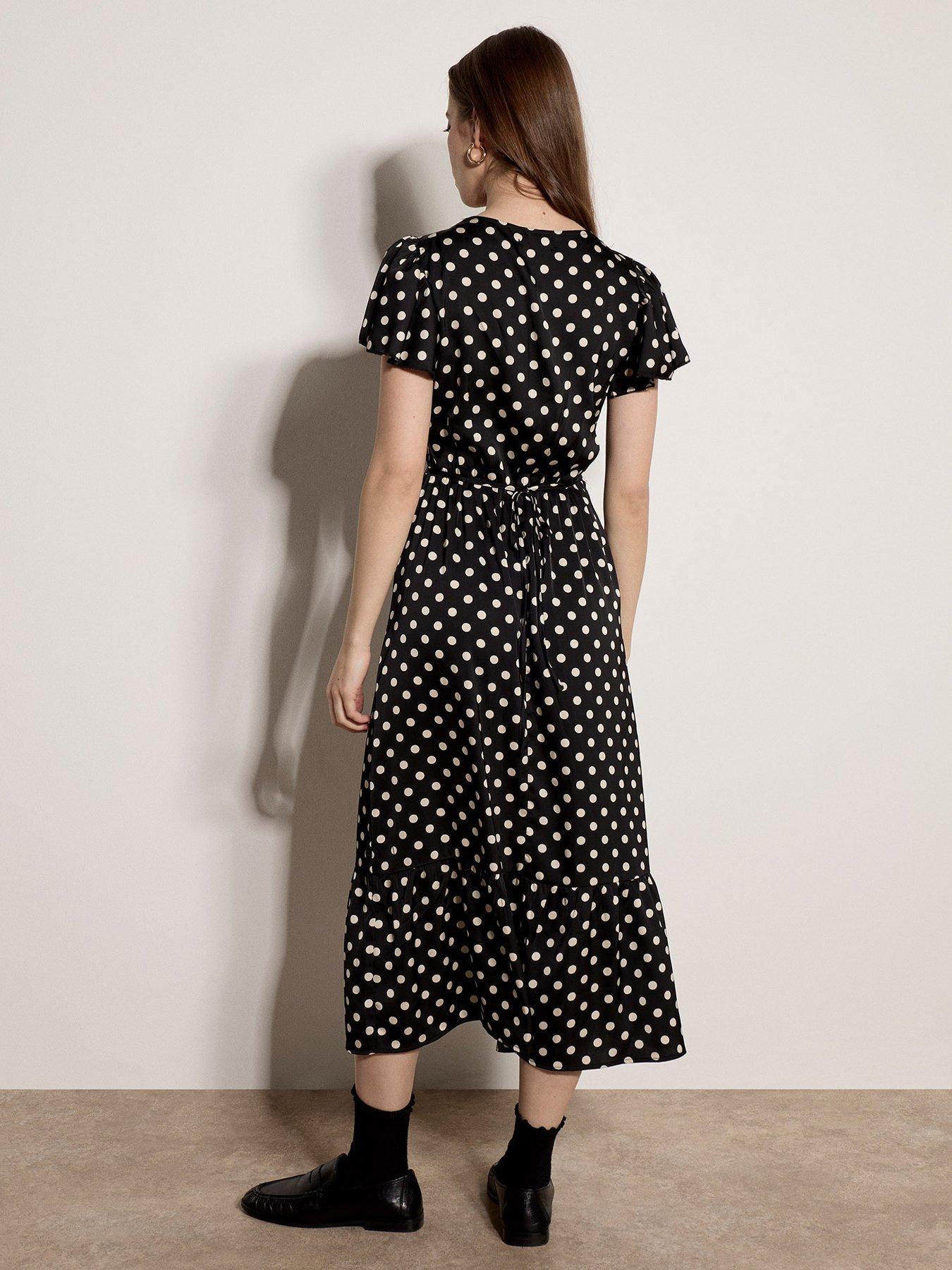 Image 2 of 4 of Apricot Ikat Zebra Midi Shirt Dress