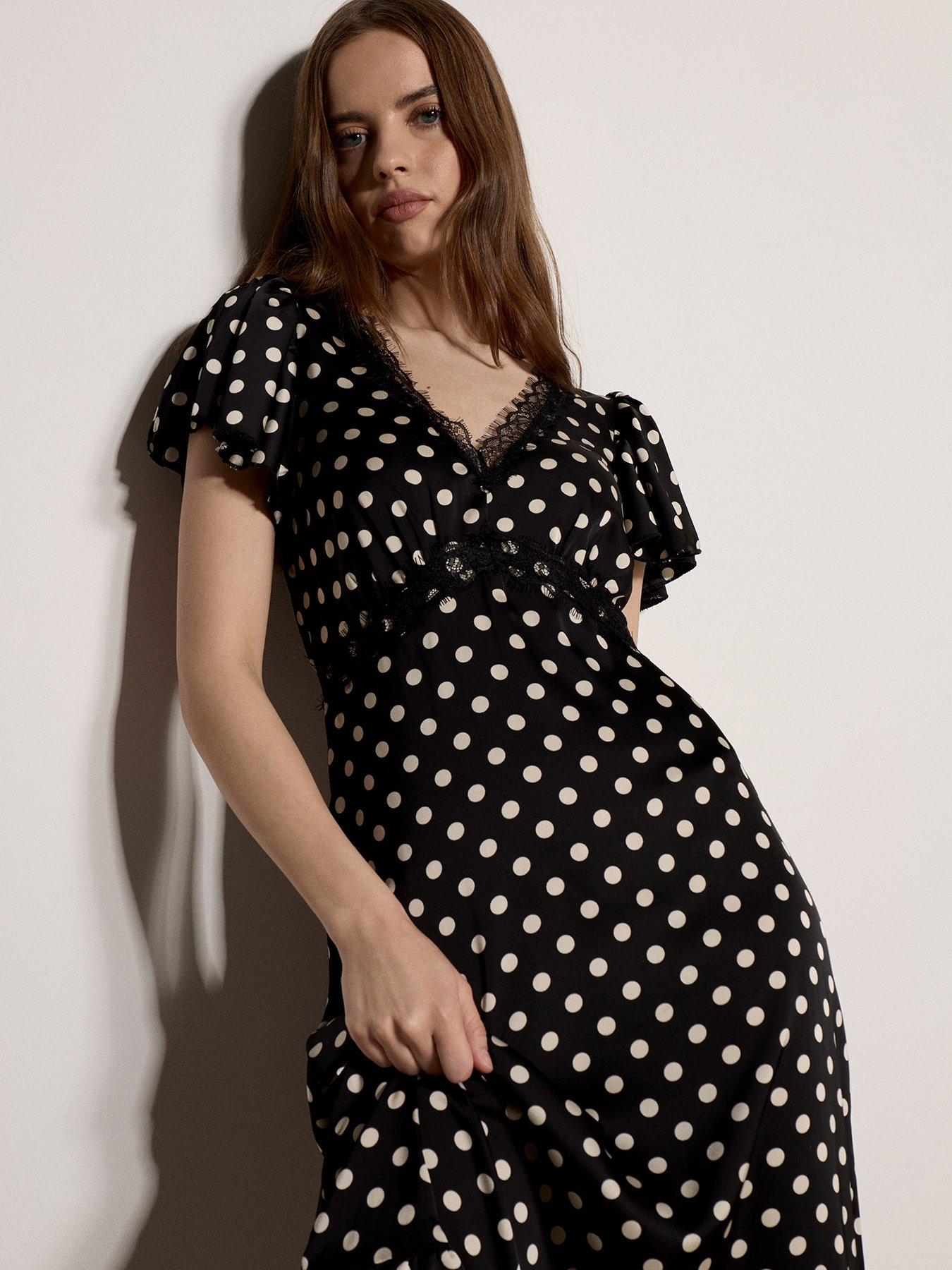 Image 3 of 4 of Apricot Ikat Zebra Midi Shirt Dress