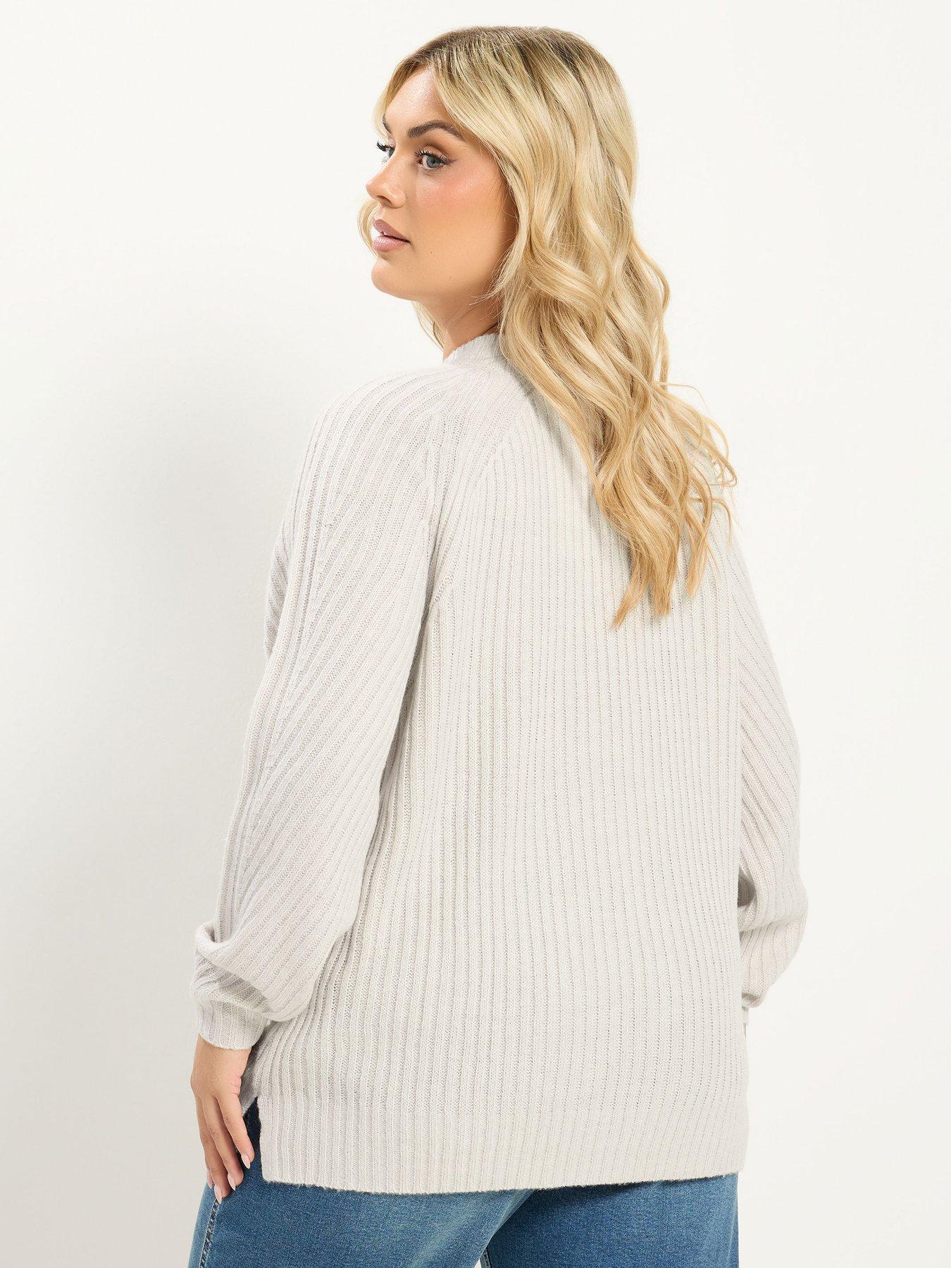 Image 2 of 4 of Yours Curve Stitch Design Jumper - Cream