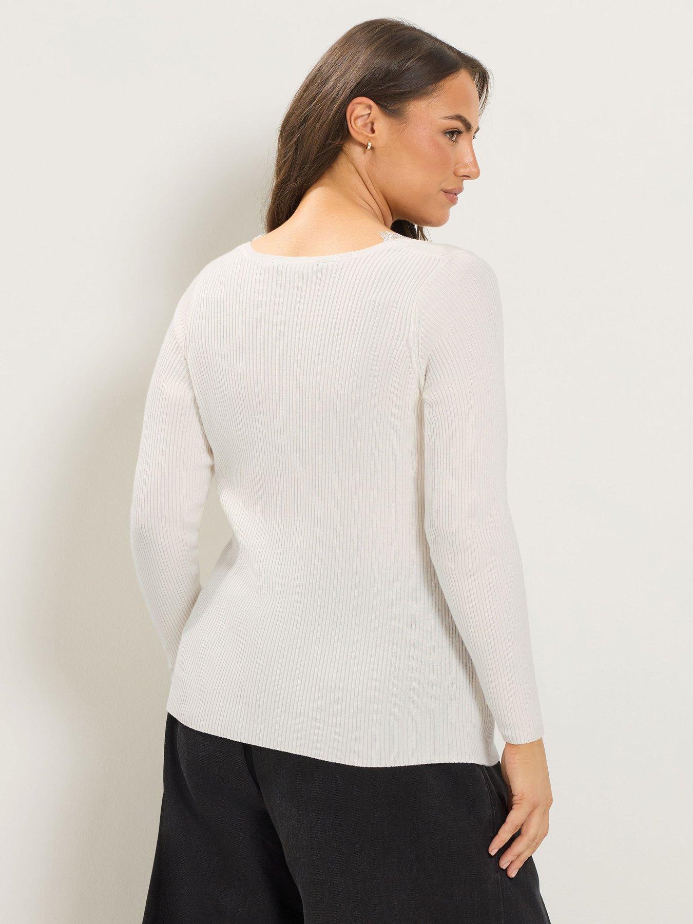 Image 2 of 4 of Yours Curve Lace Sweetheart Top