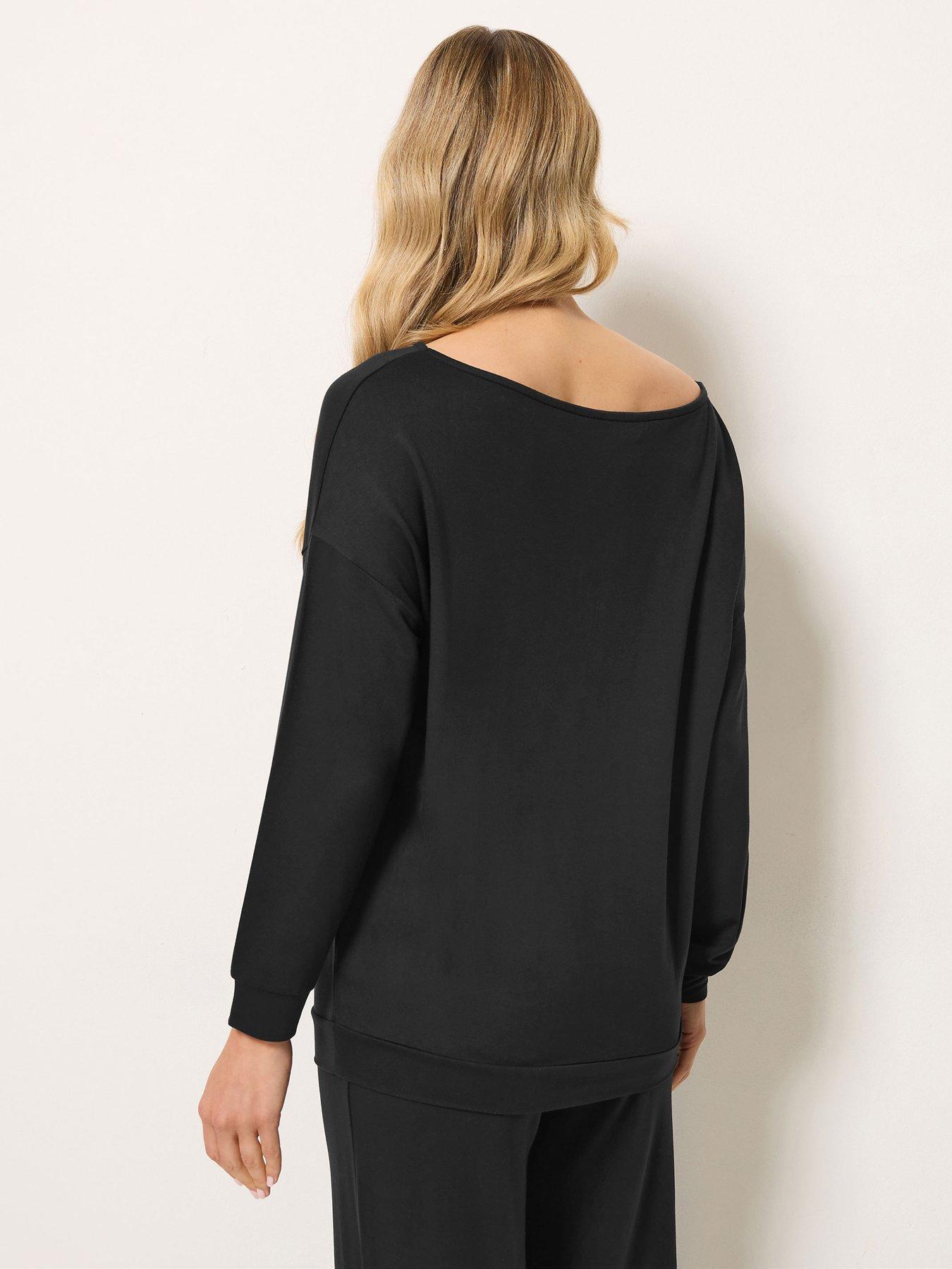 Image 2 of 4 of Long Tall Sally Tall Off Shoulder Loopback T-shirt