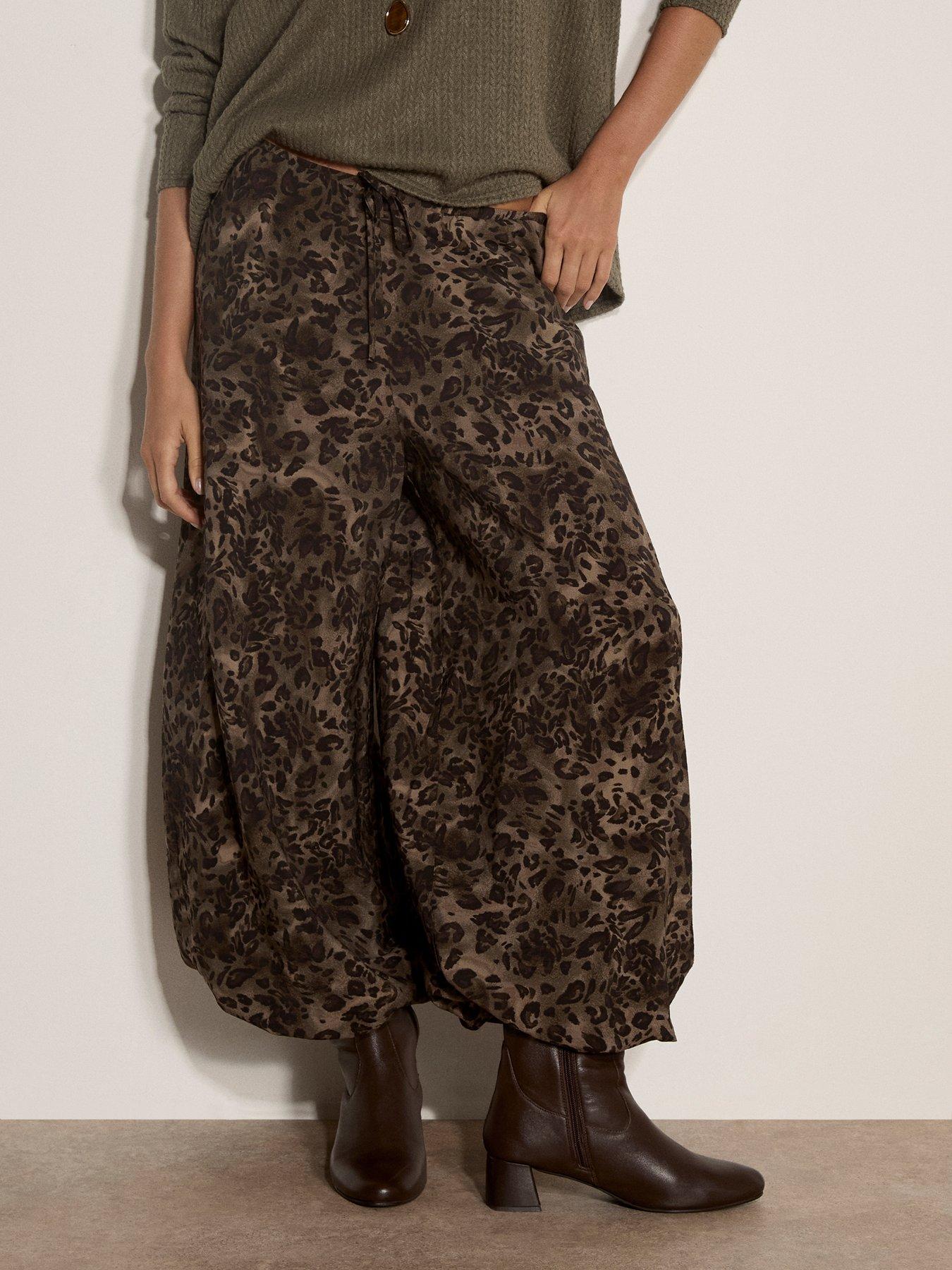 Apricot Apricot Tonal Leopard Balloon Trouser