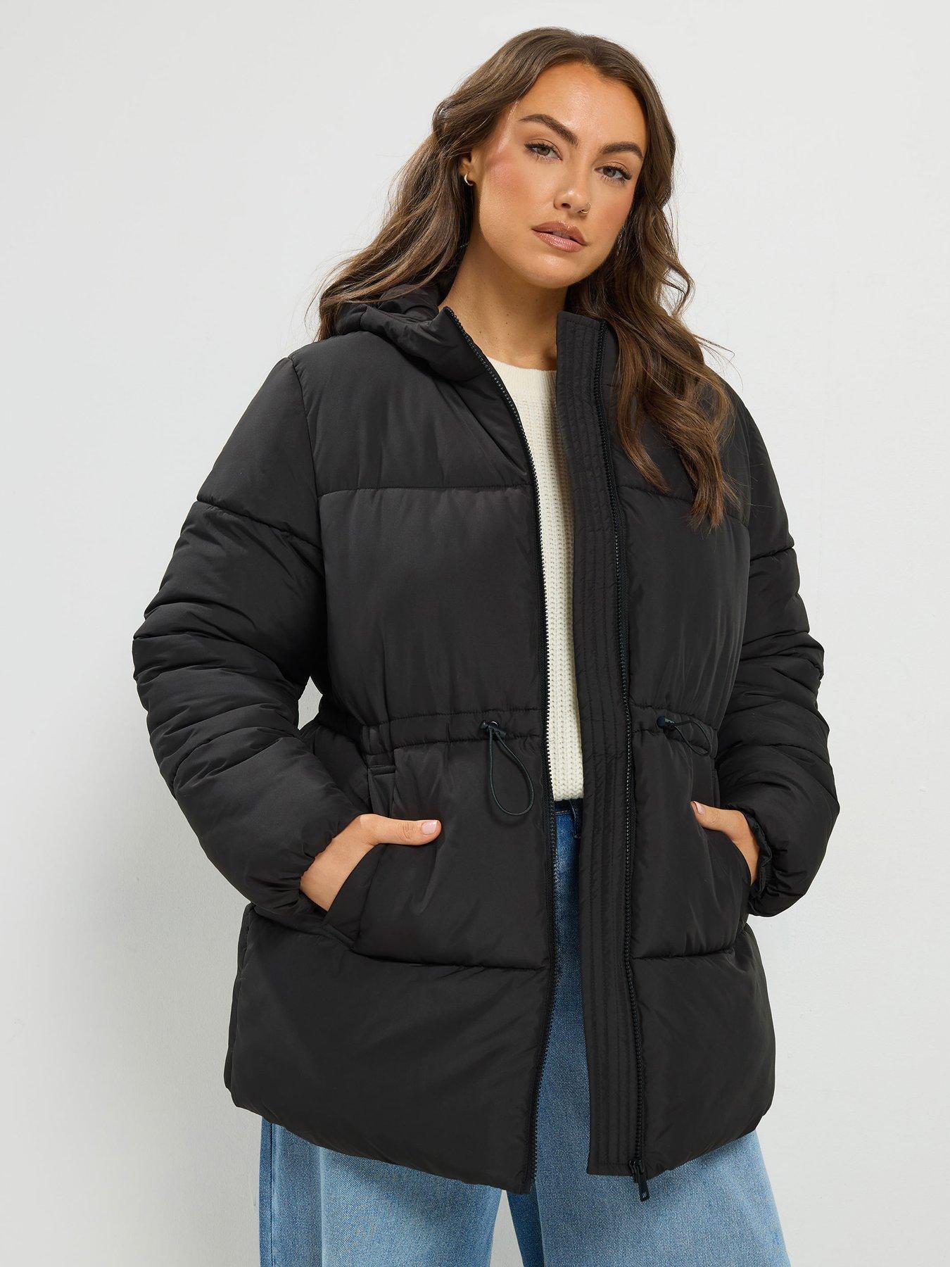 Image 1 of 4 of Yours Curve Epp Padded Short Jacket - Black