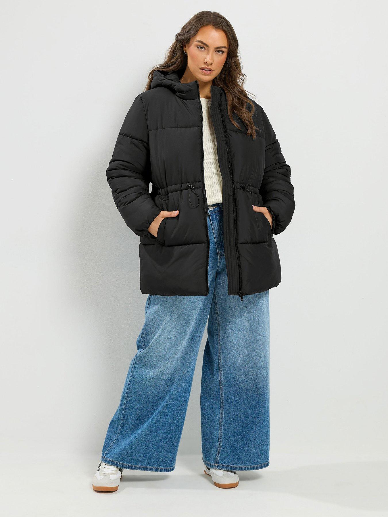 Image 3 of 4 of Yours Curve Epp Padded Short Jacket - Black