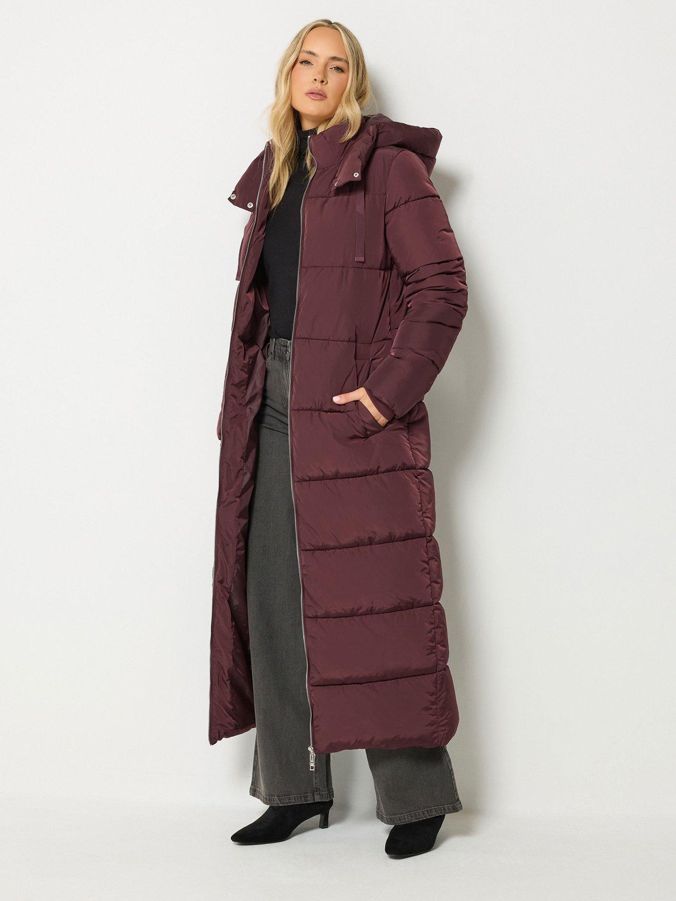 Image 1 of 4 of Long Tall Sally Maxi Padded Coat - Red