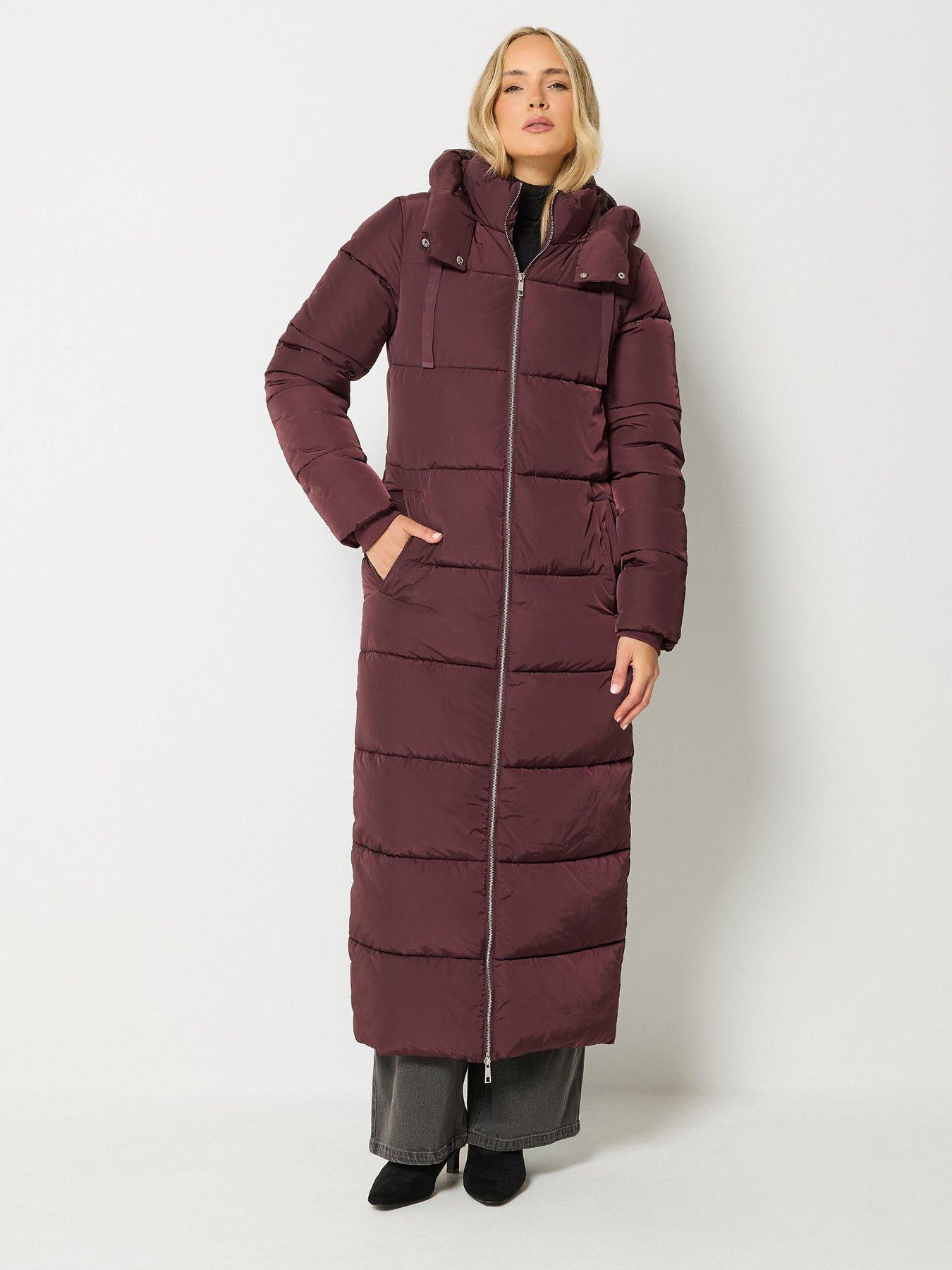 Image 3 of 4 of Long Tall Sally Maxi Padded Coat - Red