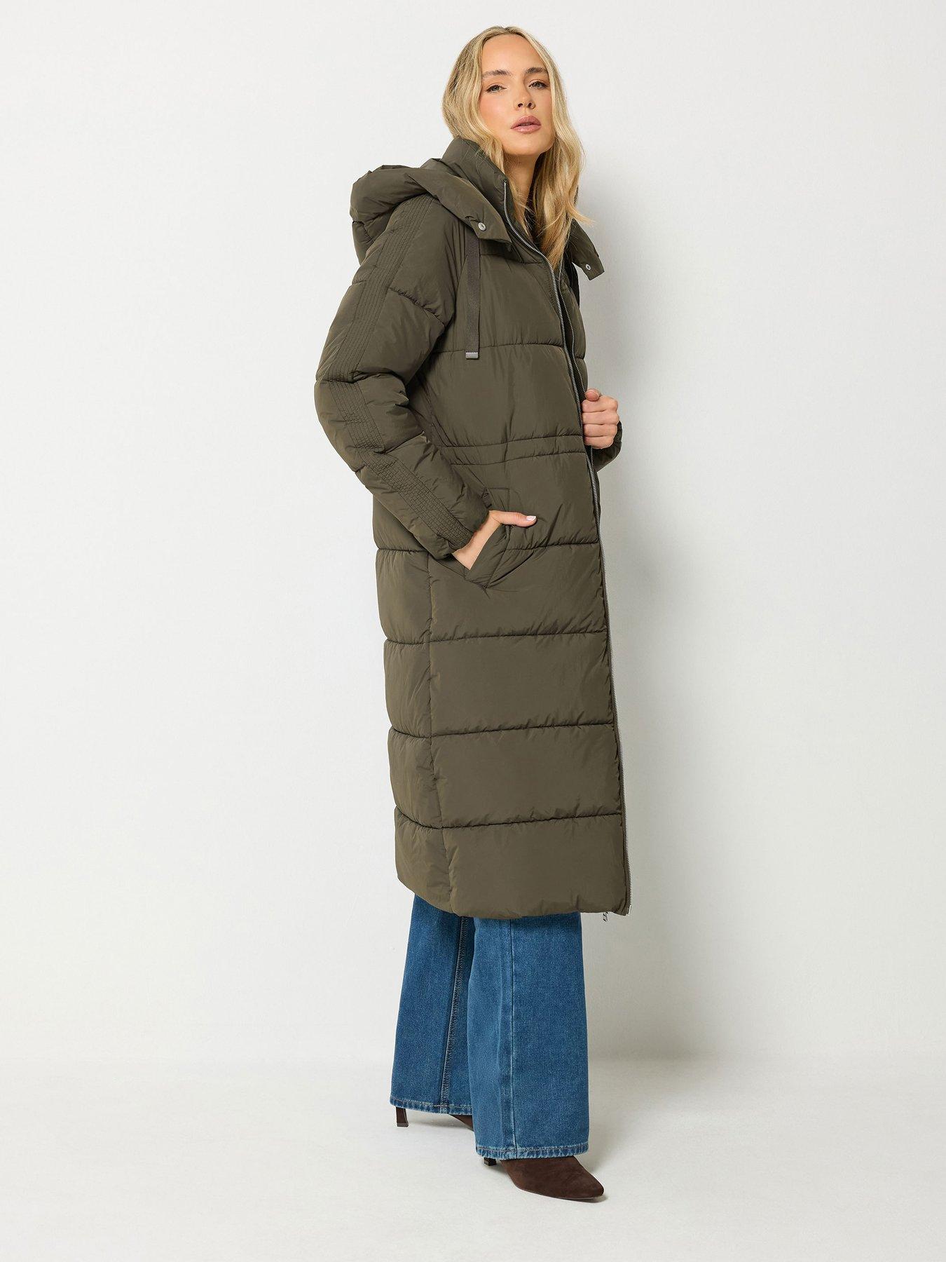 Image 3 of 4 of Long Tall Sally Midi Padded Coat - Brown