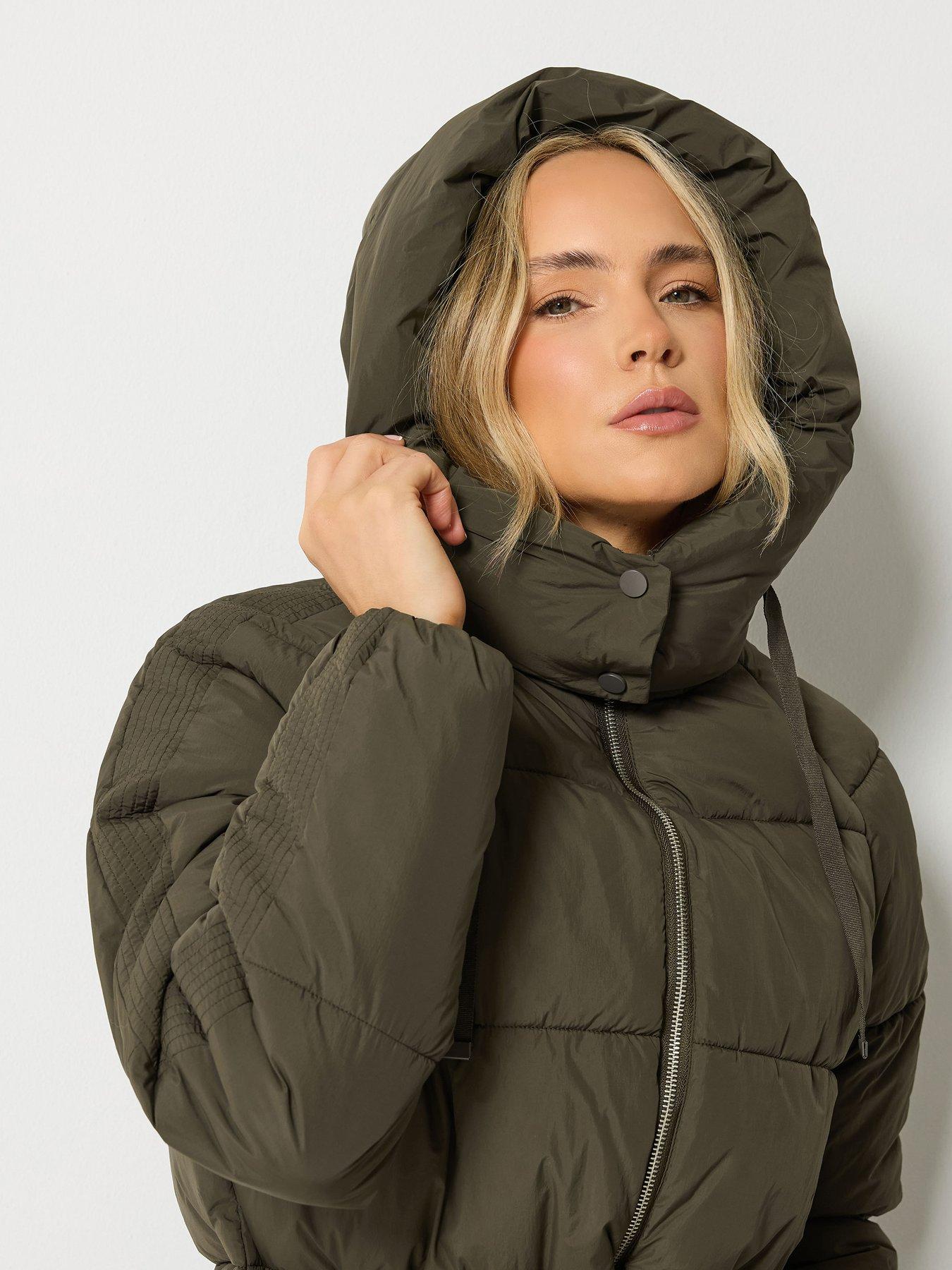 Image 4 of 4 of Long Tall Sally Midi Padded Coat - Brown
