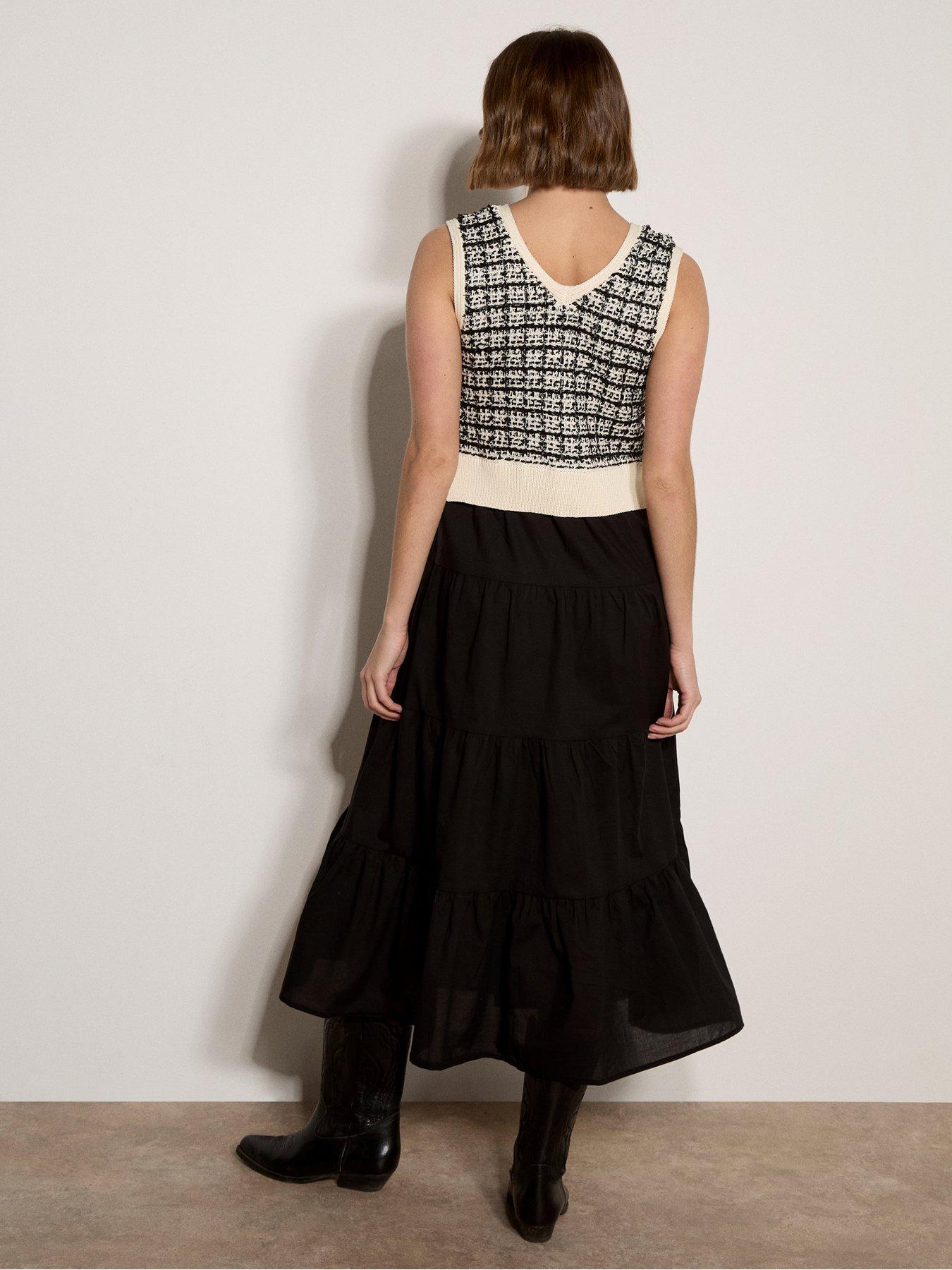 Image 2 of 3 of Apricot Dogtooth 2in1 Dress