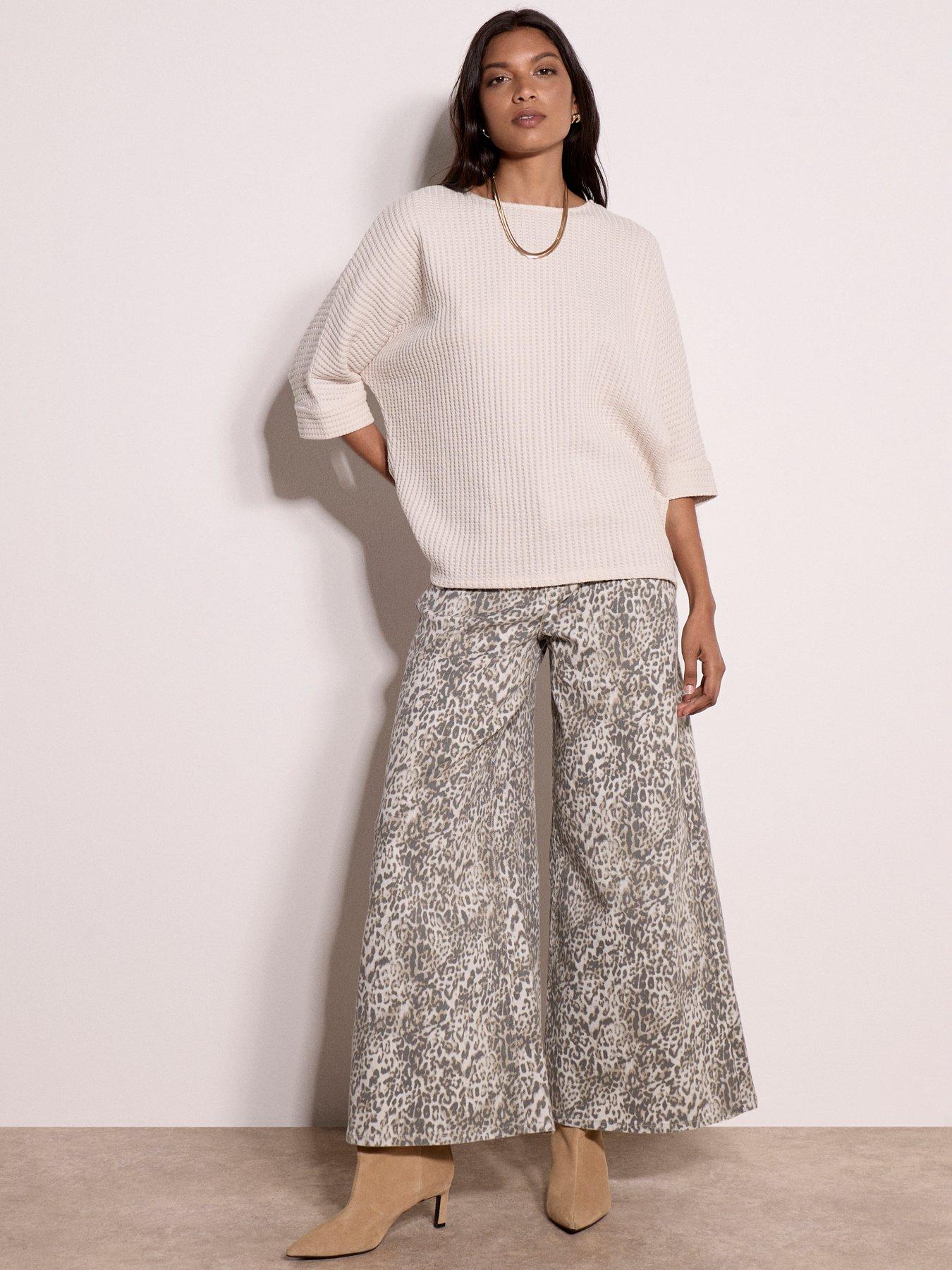 Image 3 of 4 of Apricot Apricot Waffle Knit Batwing Top