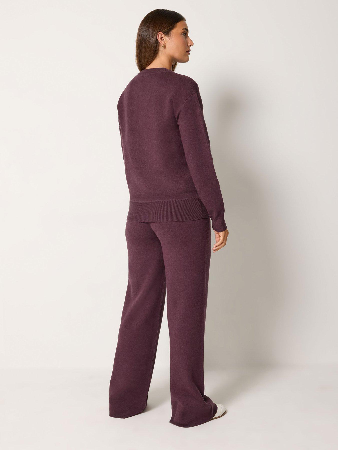 Image 2 of 3 of Long Tall Sally Tall Knit Sweatshirt &amp; Trouser Set