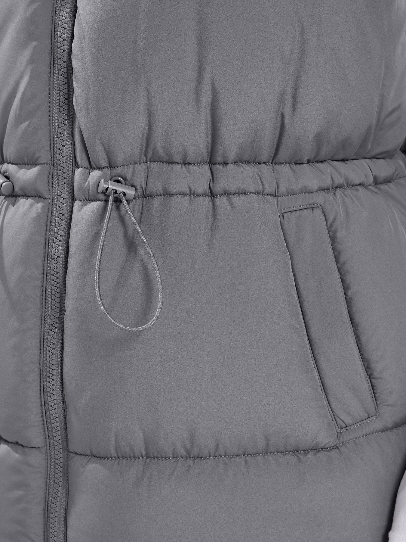 Image 4 of 4 of Yours Curve Zip Thru Gilet - Grey