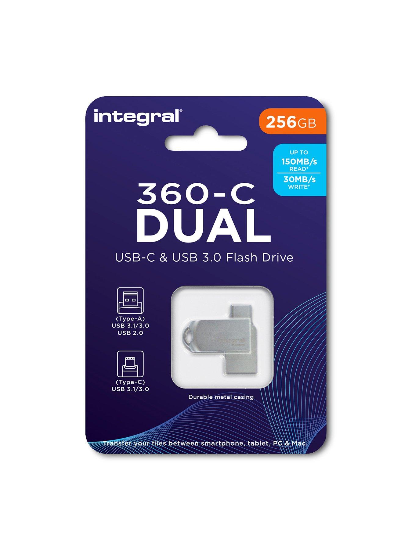 Image 2 of 2 of Integral 256GB Dual USB 3.0 Type-C Flash Drive