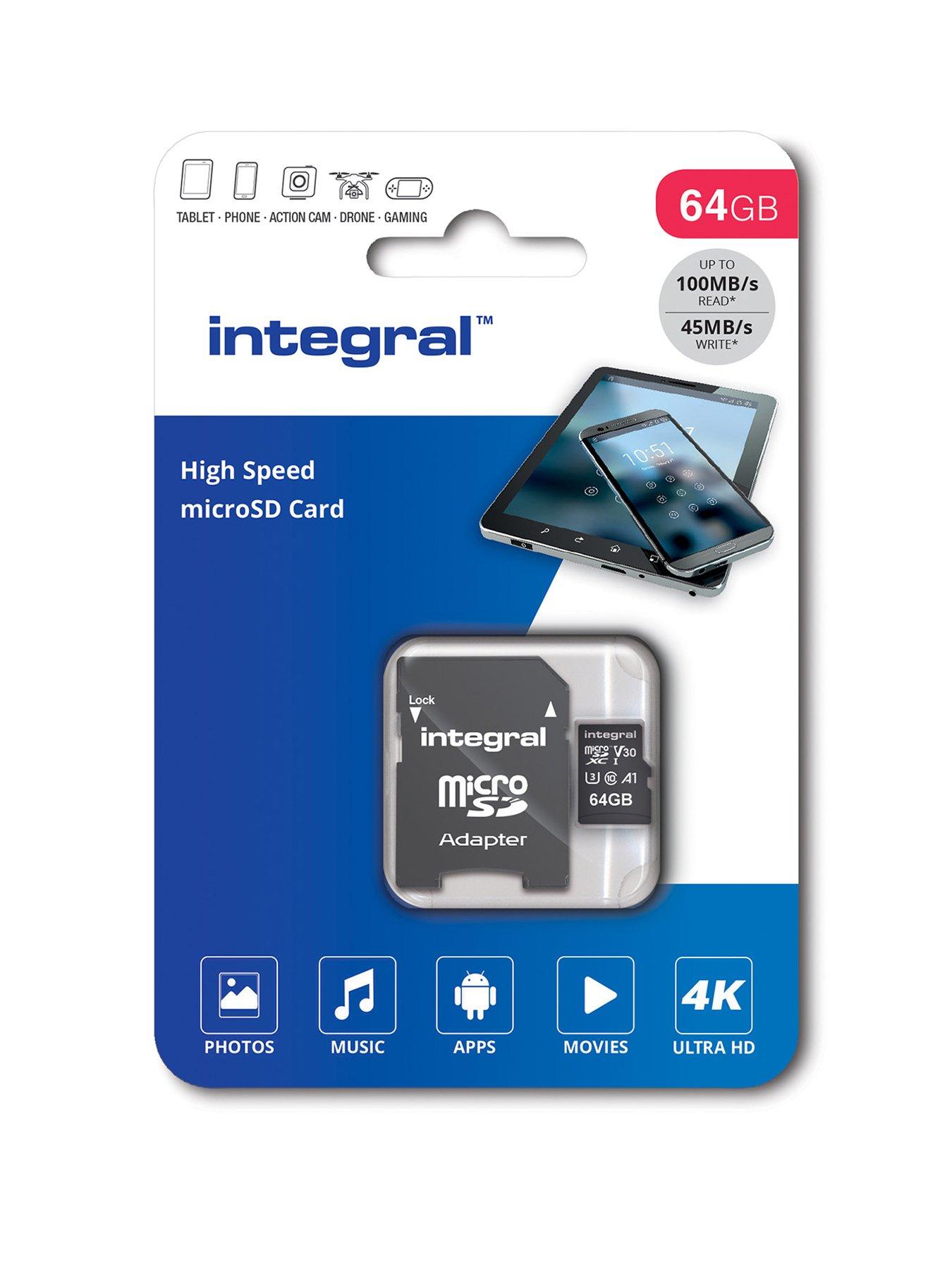 Integral 64GB High Speed microSD Card UHS-I