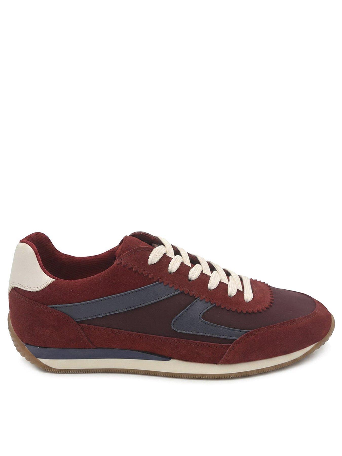 Jones Bootmaker Aeries Lace Up Trainer - Burgundy