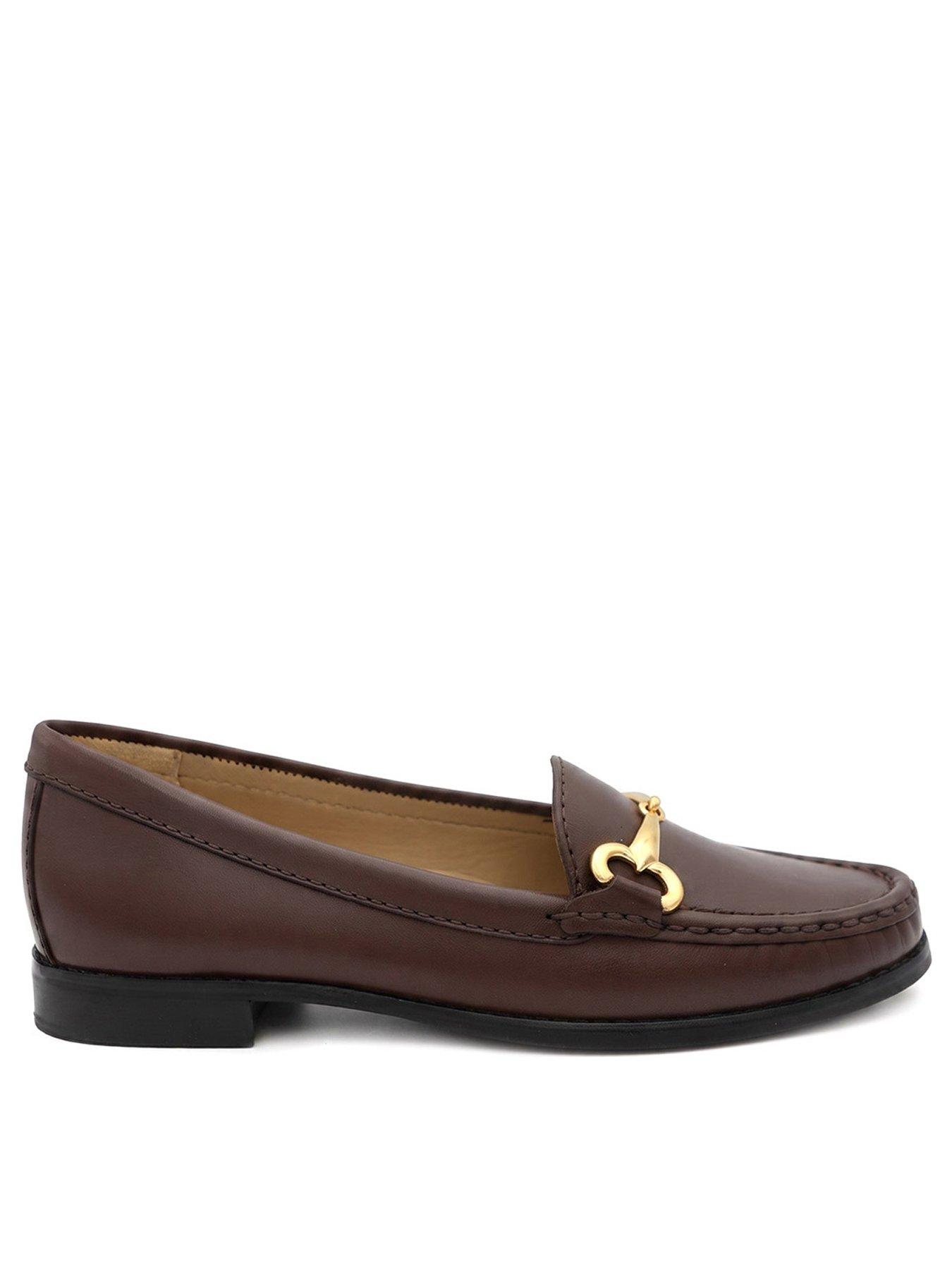 Image 1 of 6 of Jones Bootmaker Lorella Slip On Loafer - Chocolate Leather