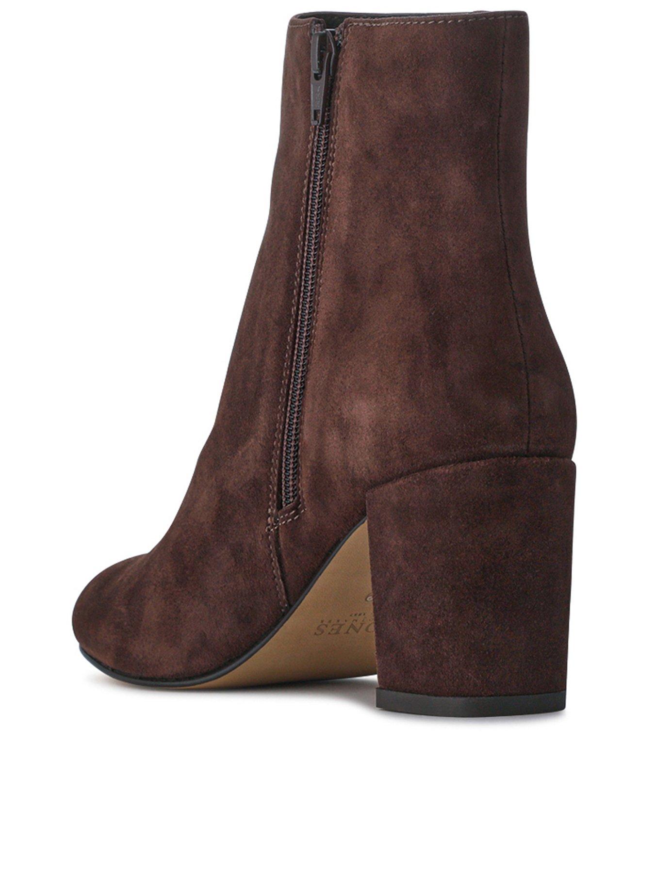 Image 3 of 6 of Jones Bootmaker Neptune3 Heeled Ankle Boot - Chocolate Suede