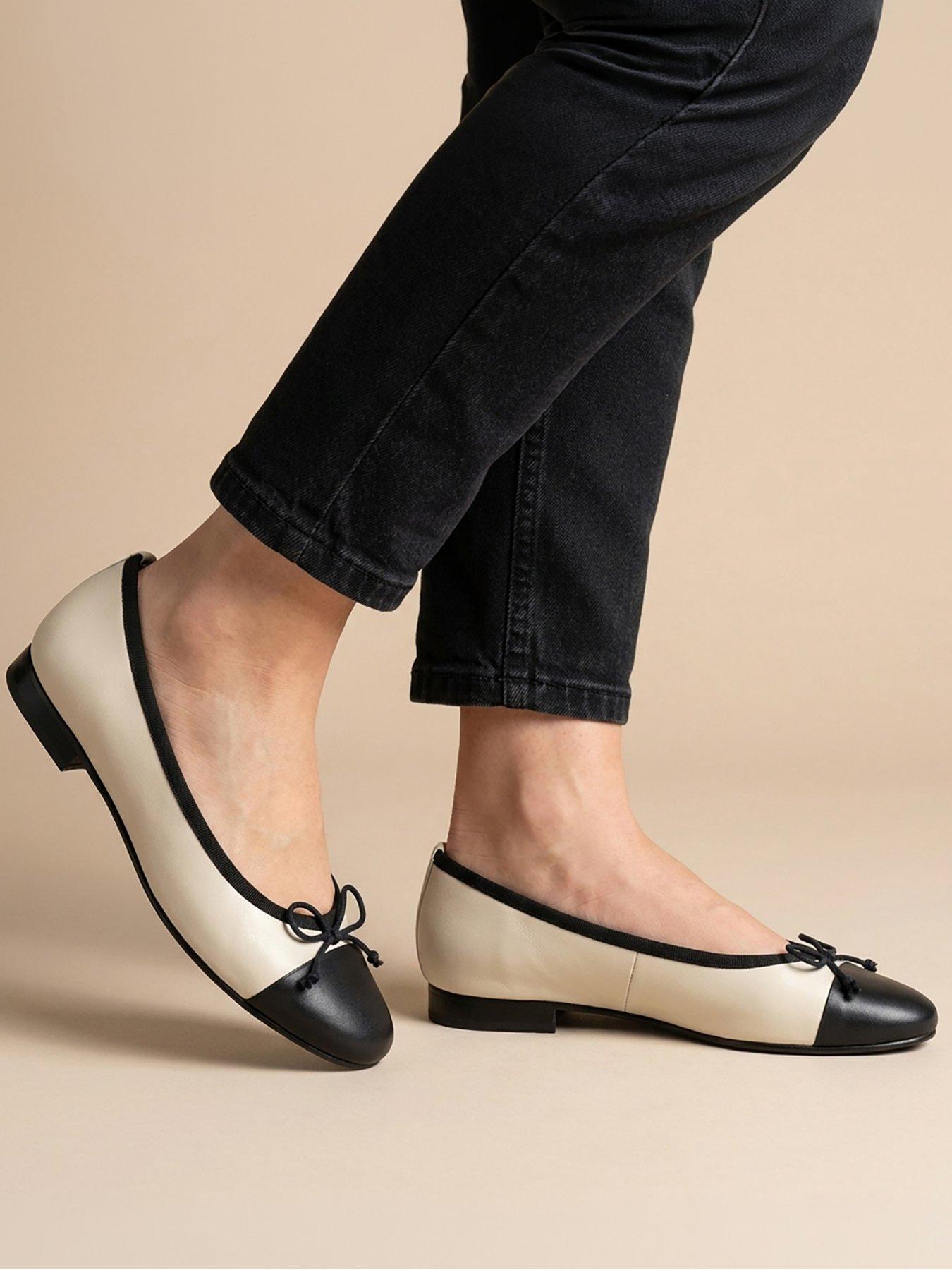 Image 6 of 6 of Jones Bootmaker Olivie Ballerina Pump - Black/beige