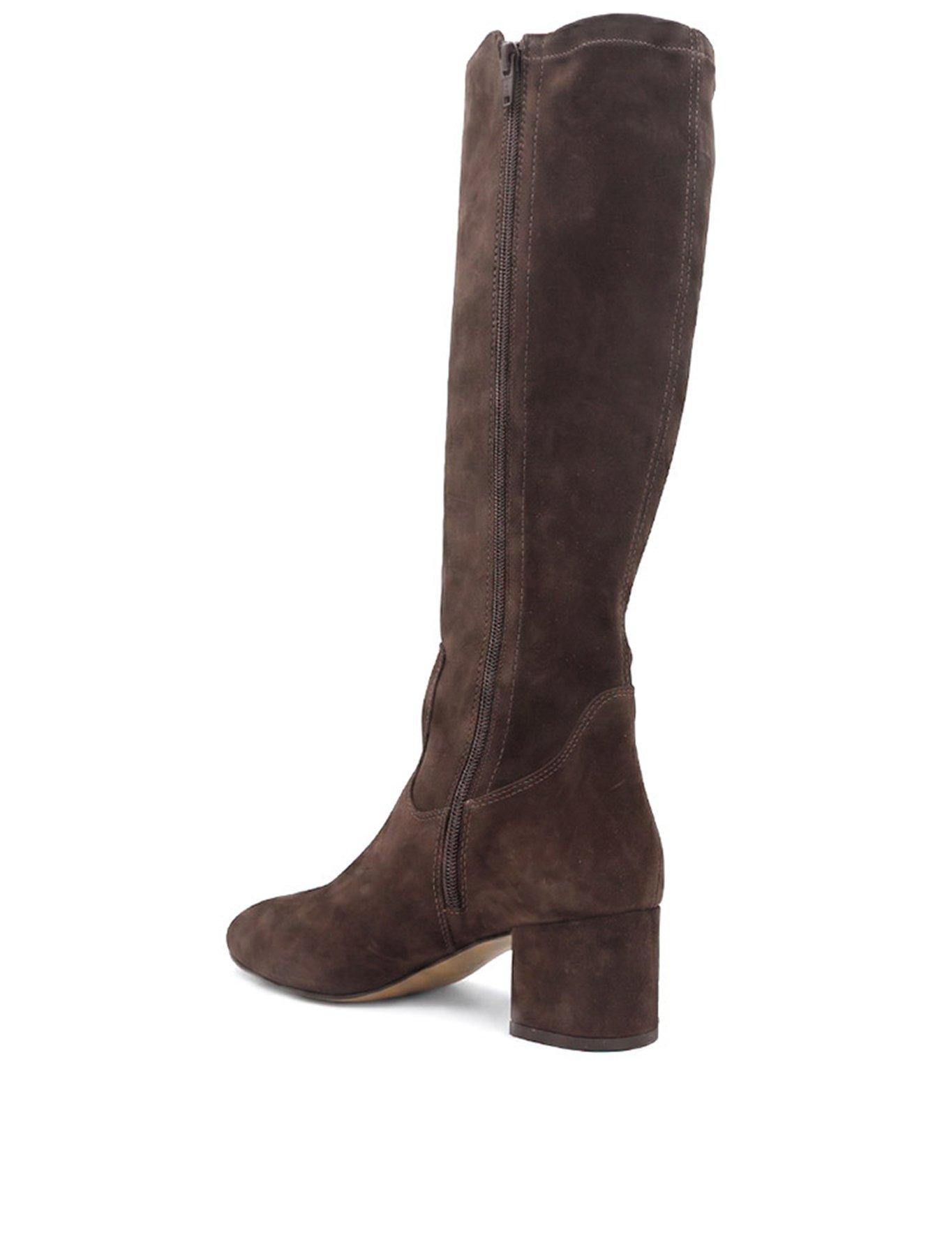 Image 3 of 6 of Jones Bootmaker Emberlywide Knee High Riding Boot - Choco Suede