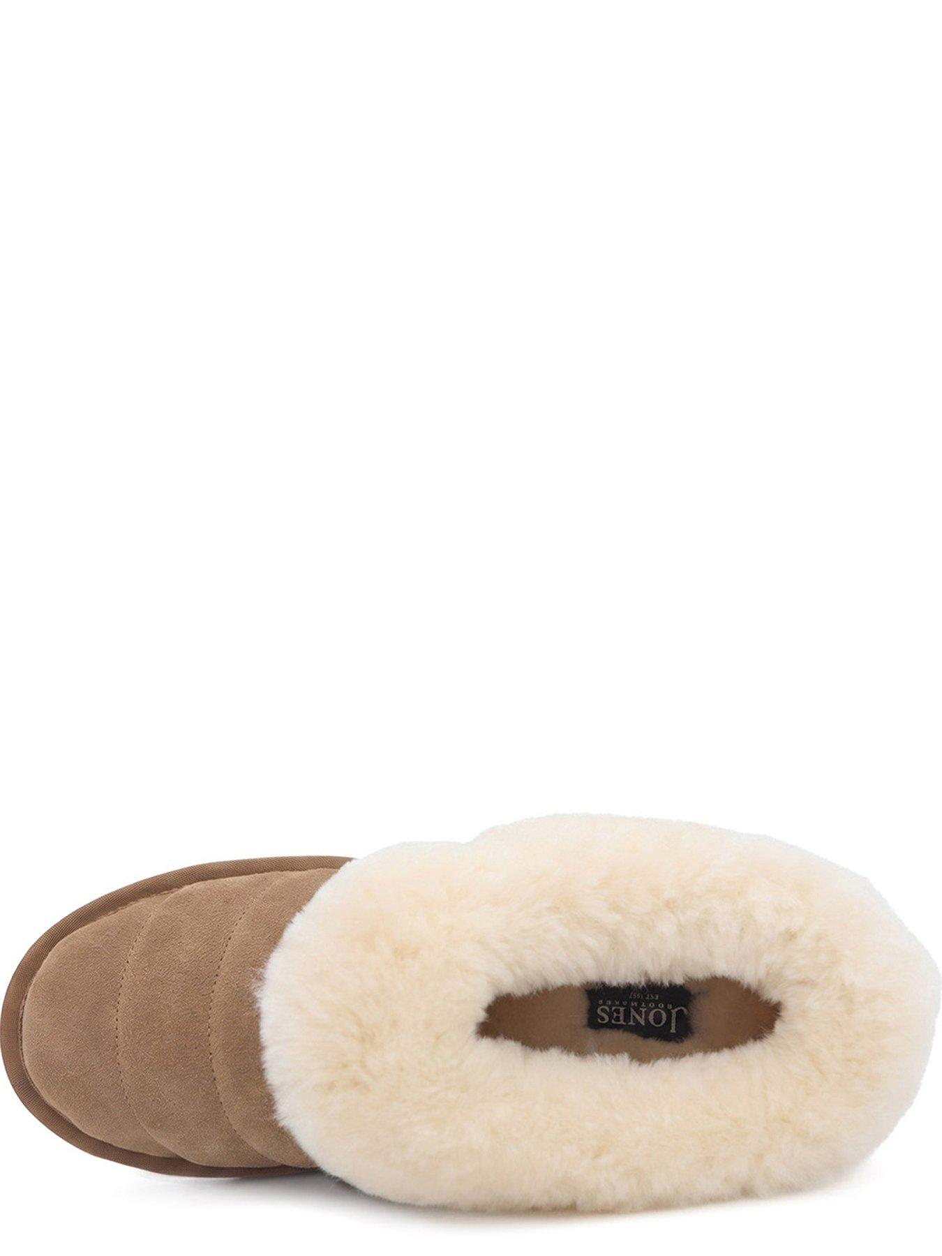 Image 4 of 6 of Jones Bootmaker Womens Fur Lined Slippers - Grey