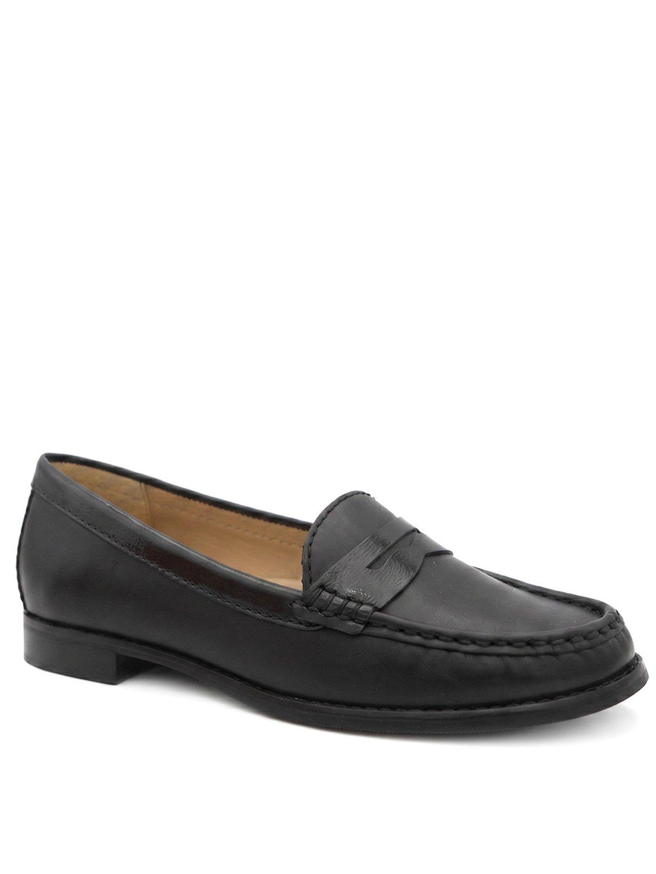 Image 2 of 6 of Jones Bootmaker Tamsynwide Mocasins - Black Leather
