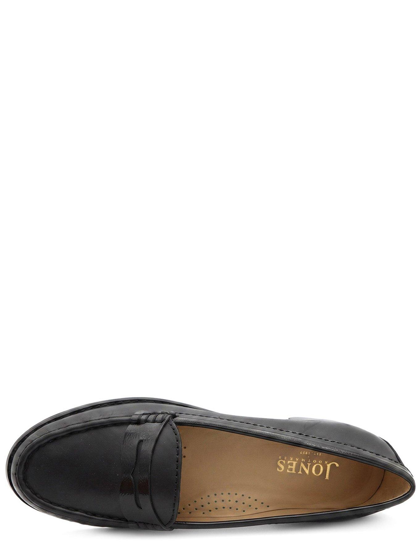 Image 4 of 6 of Jones Bootmaker Tamsynwide Mocasins - Black Leather
