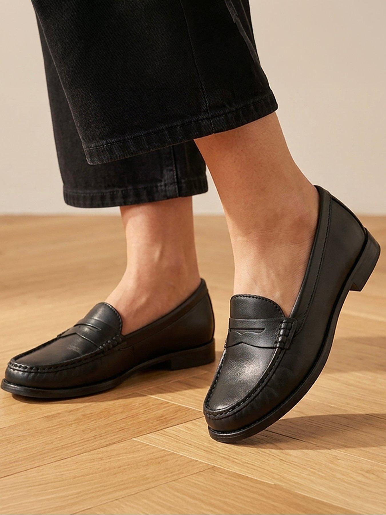 Image 6 of 6 of Jones Bootmaker Tamsynwide Mocasins - Black Leather