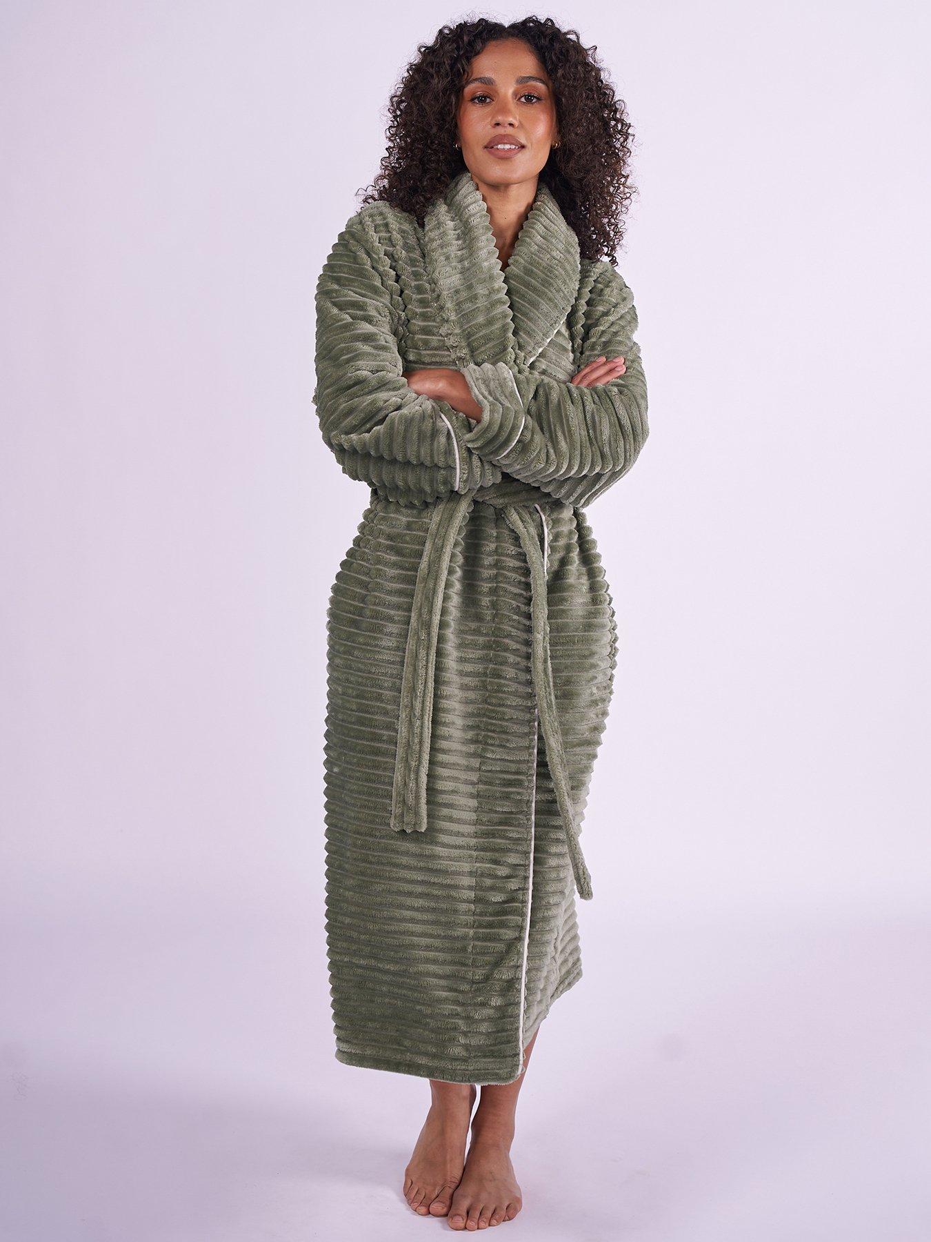 Cyberjammies Cyberjammies Cosy Stripe Robe - Sage