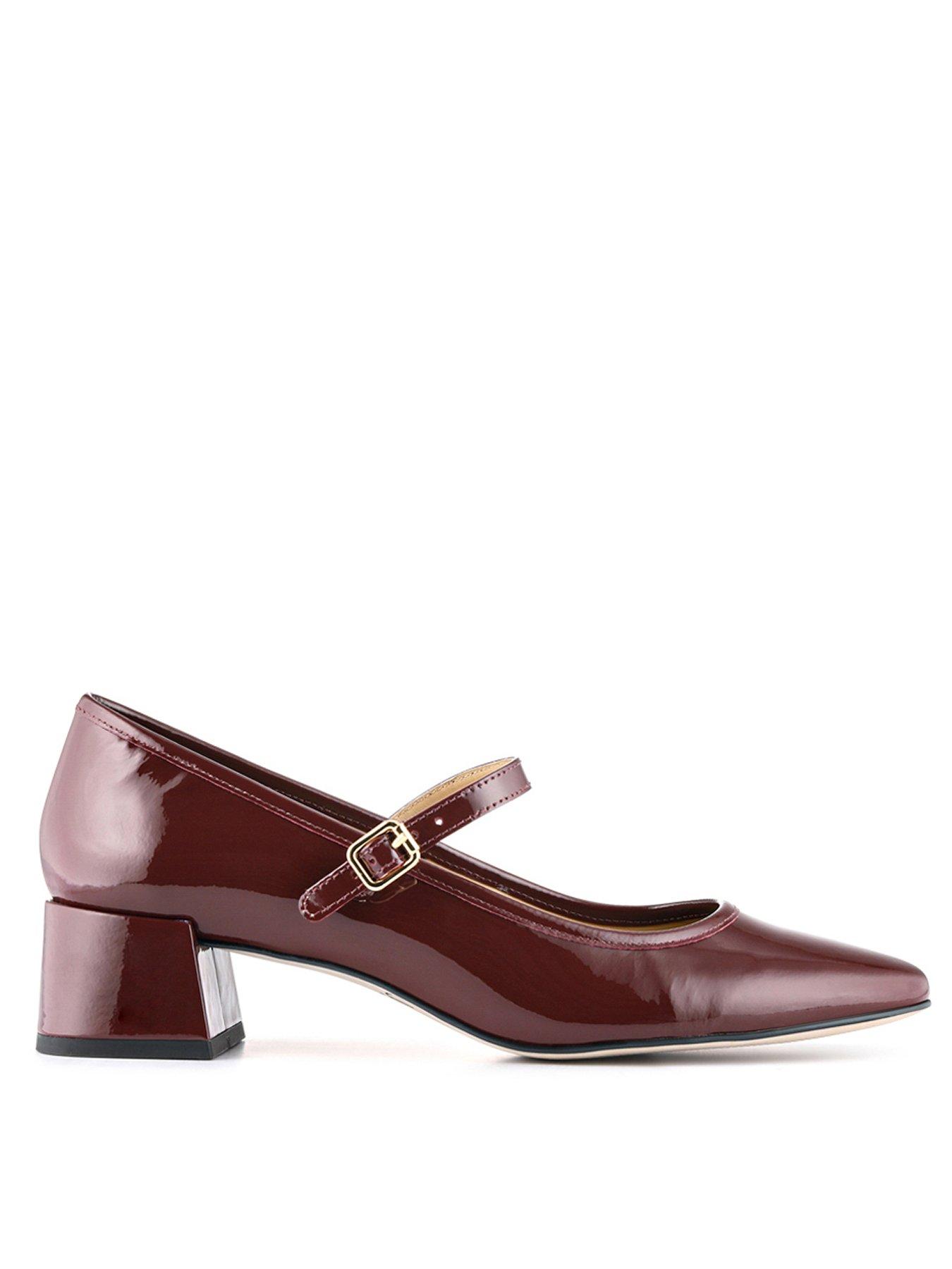 Jones Bootmaker Xabrina Heeled Mary Jane - Burgundy Patent