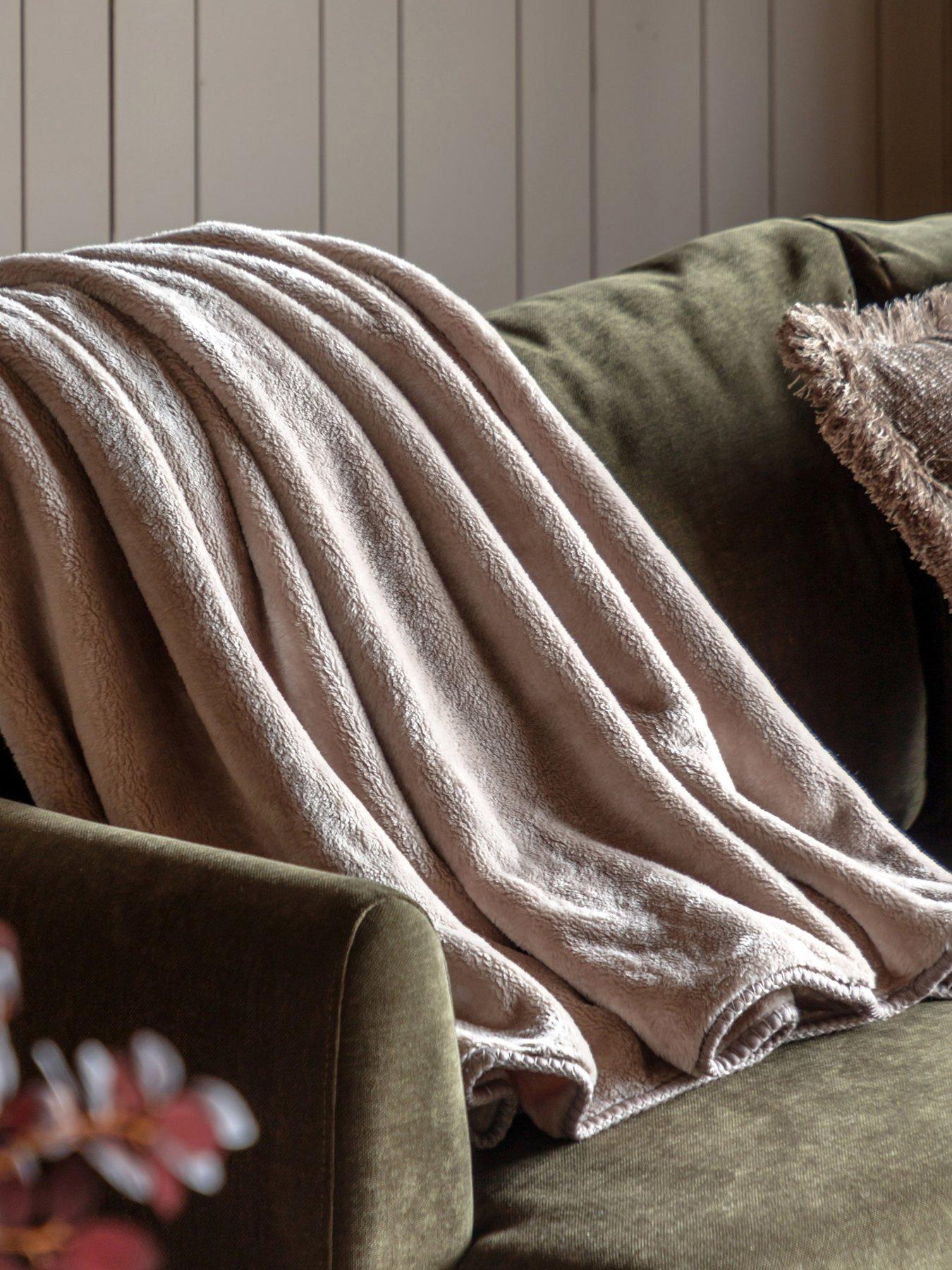 Gallery Direct Toasty Fleece Throw Taupe 150x200cm