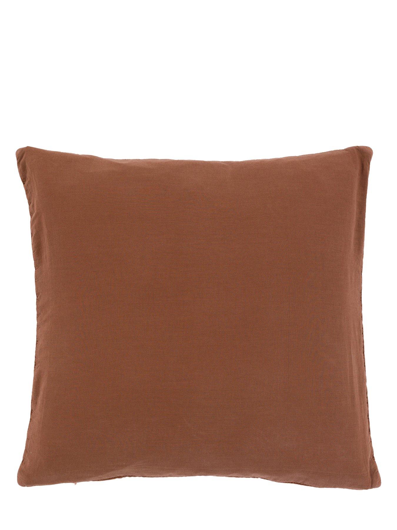 Image 5 of 5 of Gallery Direct Cotton Velvet Quilted Cushion Rust 50x50cm