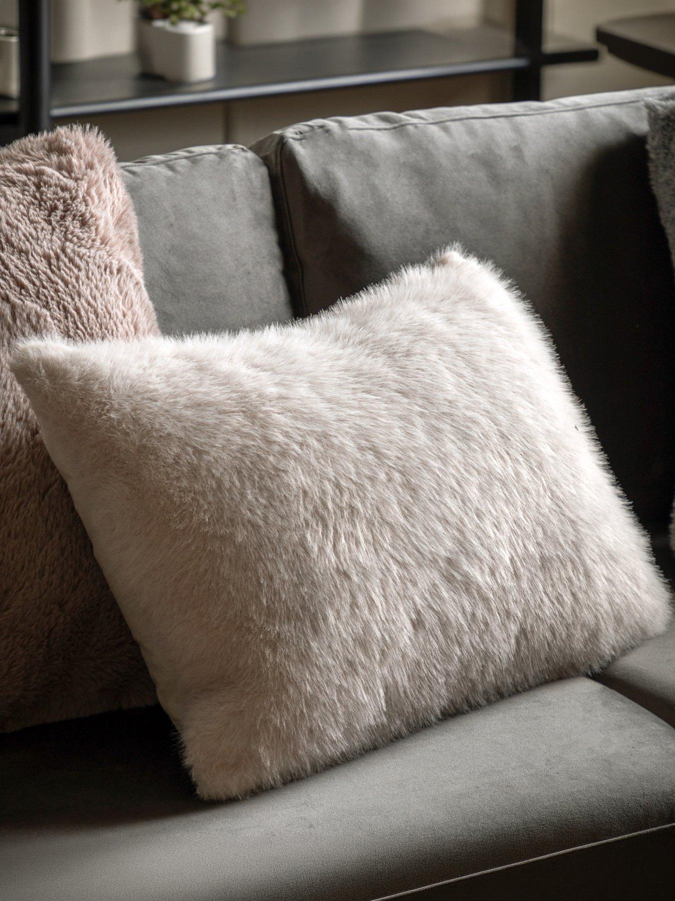 Gallery Direct Maple Faux Fur Cushion Oatmeal 40x60cm