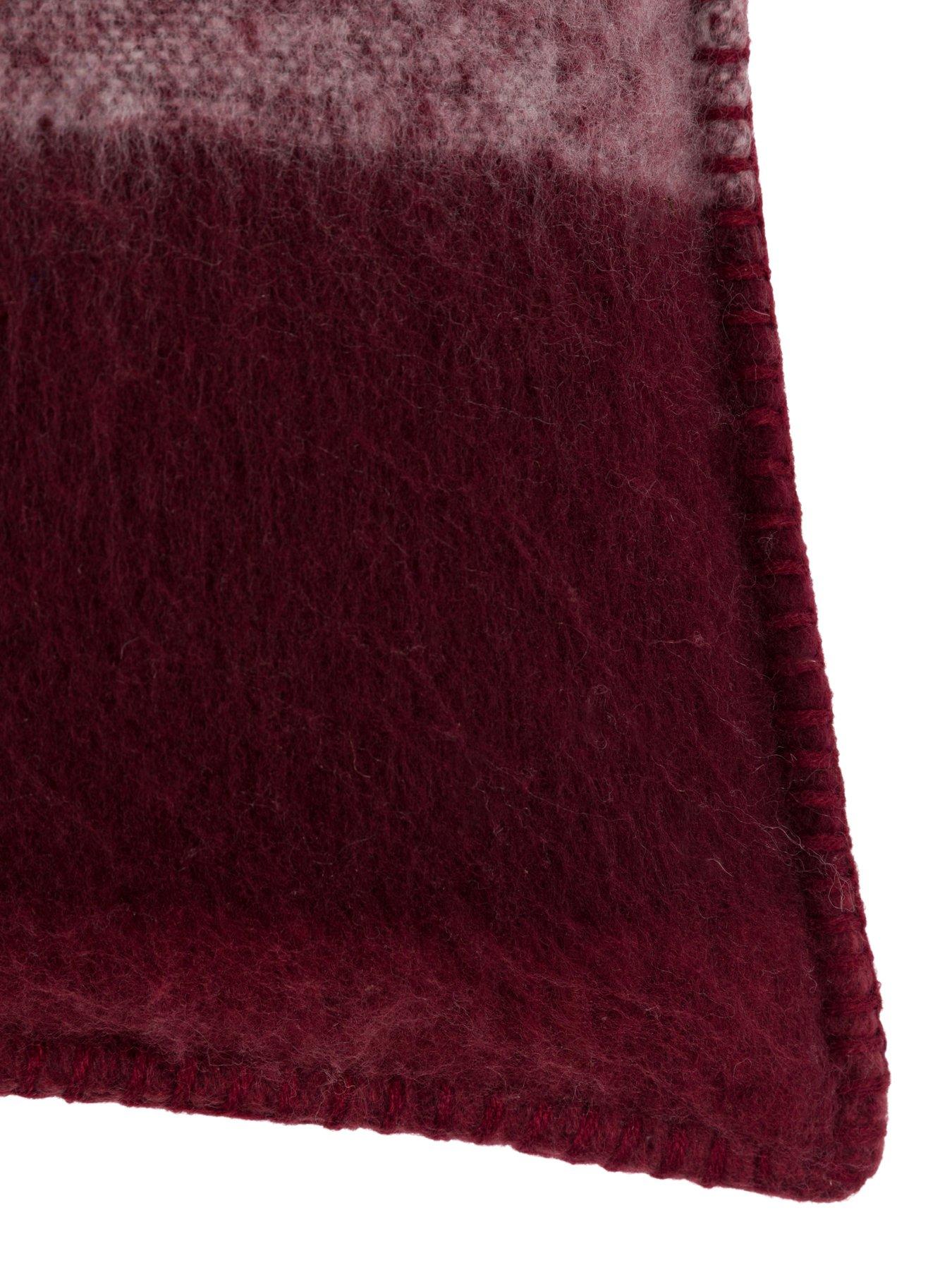 Image 5 of 6 of Gallery Direct Check Faux Mohair Cushion Merlot 45x45cm