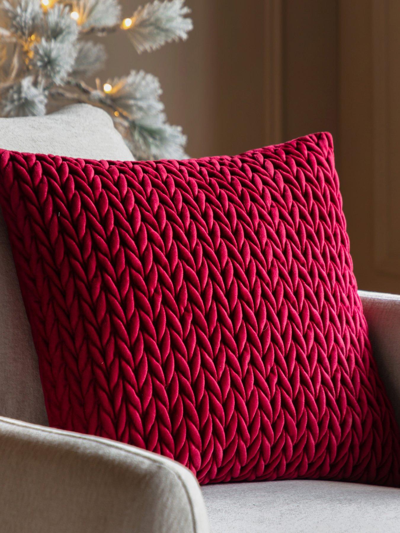 Gallery Direct Velora Cushion Merlot 2 pack 43x43cm