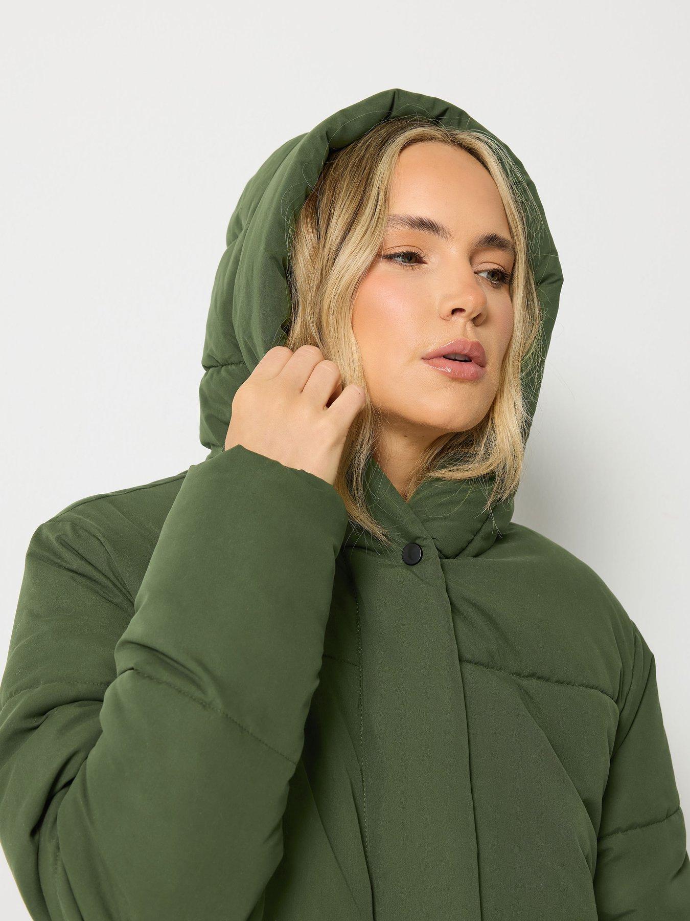 Image 4 of 4 of Long Tall Sally Short Padded Coat - Green