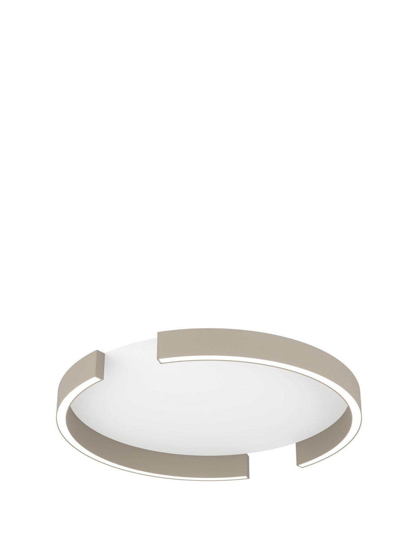 Image 2 of 5 of Eglo Copertino LED Ceiling Light, Sandy &amp; White, 45cm