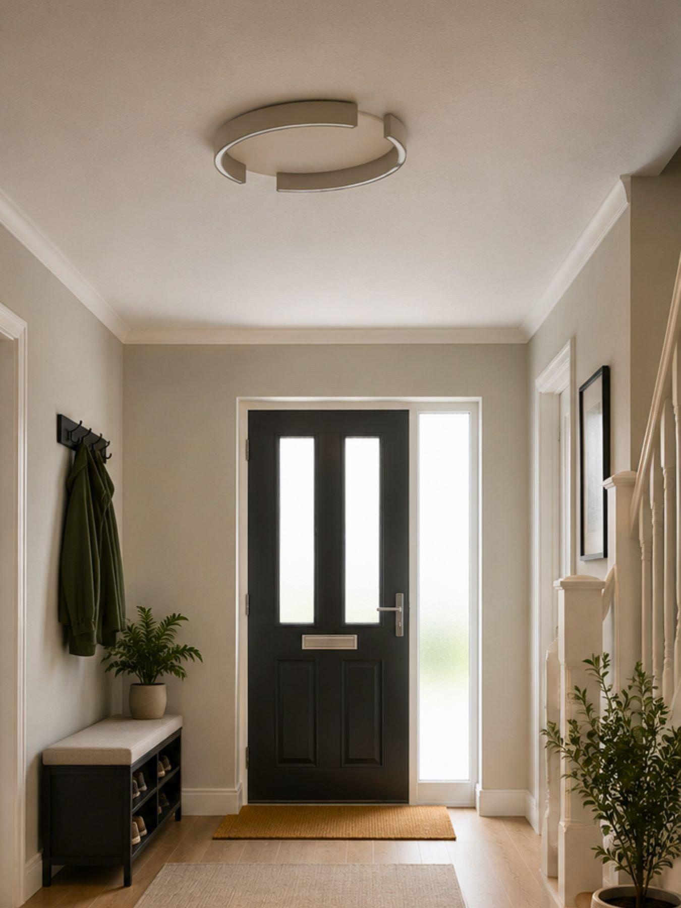 Image 3 of 5 of Eglo Copertino LED Ceiling Light, Sandy &amp; White, 45cm