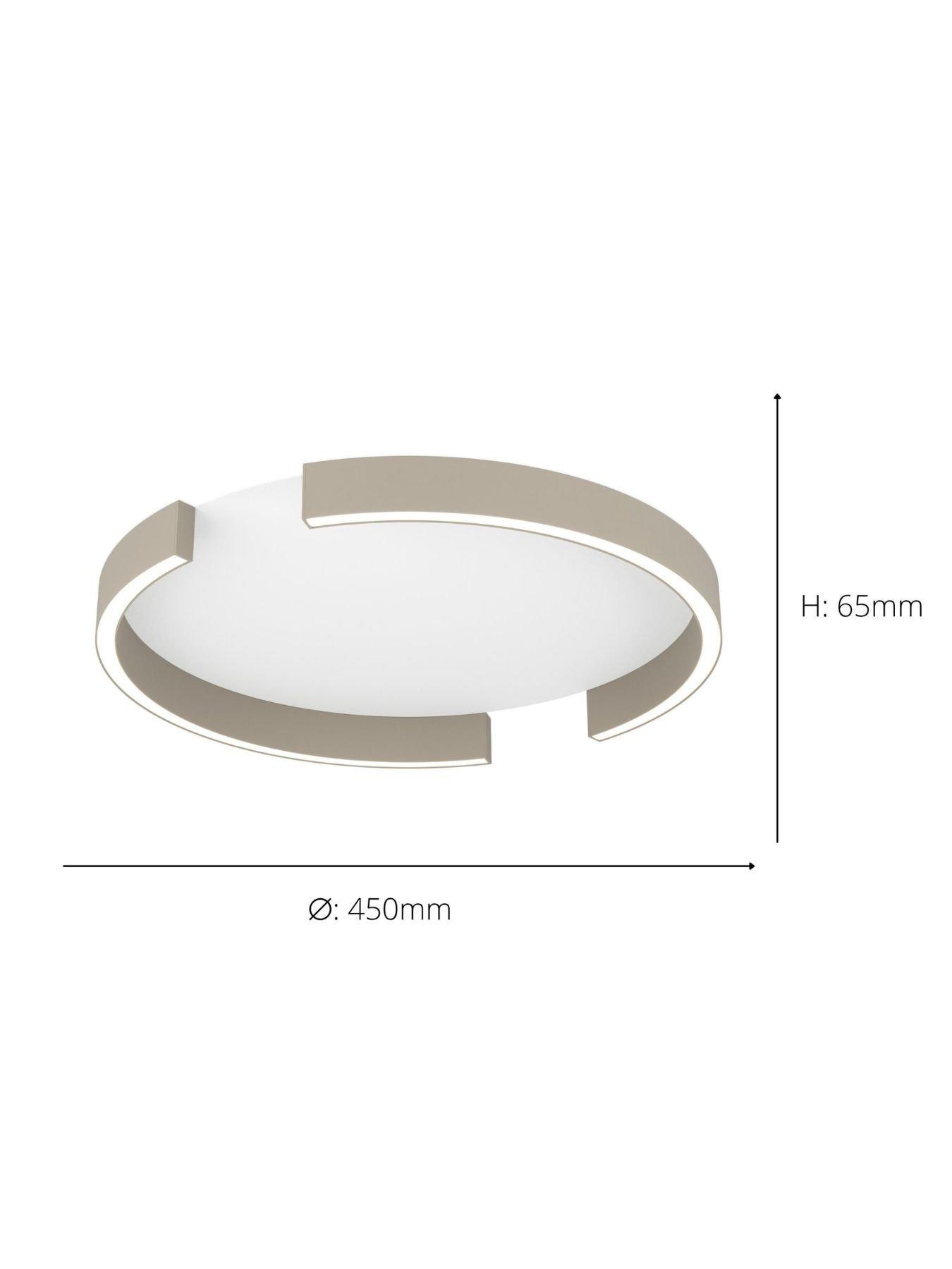 Image 4 of 5 of Eglo Copertino LED Ceiling Light, Sandy &amp; White, 45cm