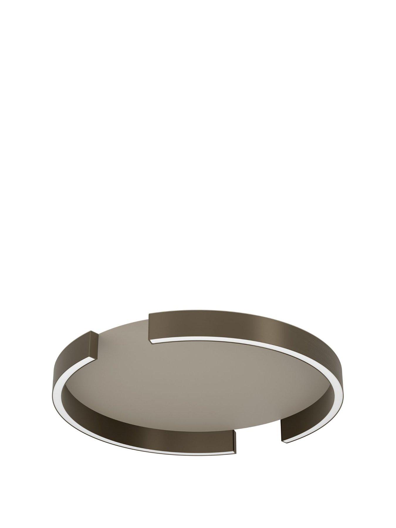 Image 2 of 5 of Eglo Copertino LED Ceiling Light, Sandy &amp; Dark Bronze, 45cm