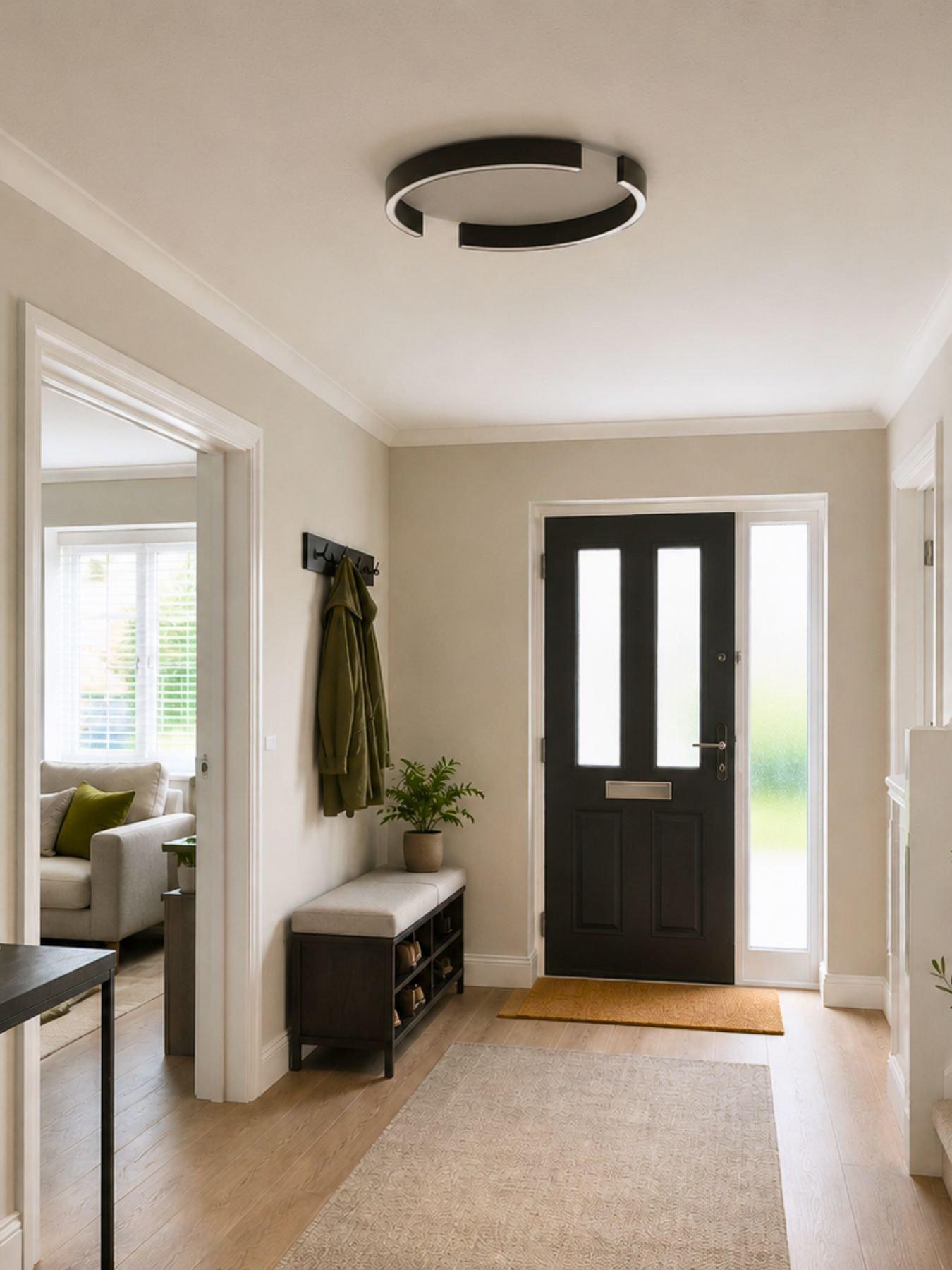 Image 3 of 5 of Eglo Copertino LED Ceiling Light, Sandy &amp; Dark Bronze, 45cm