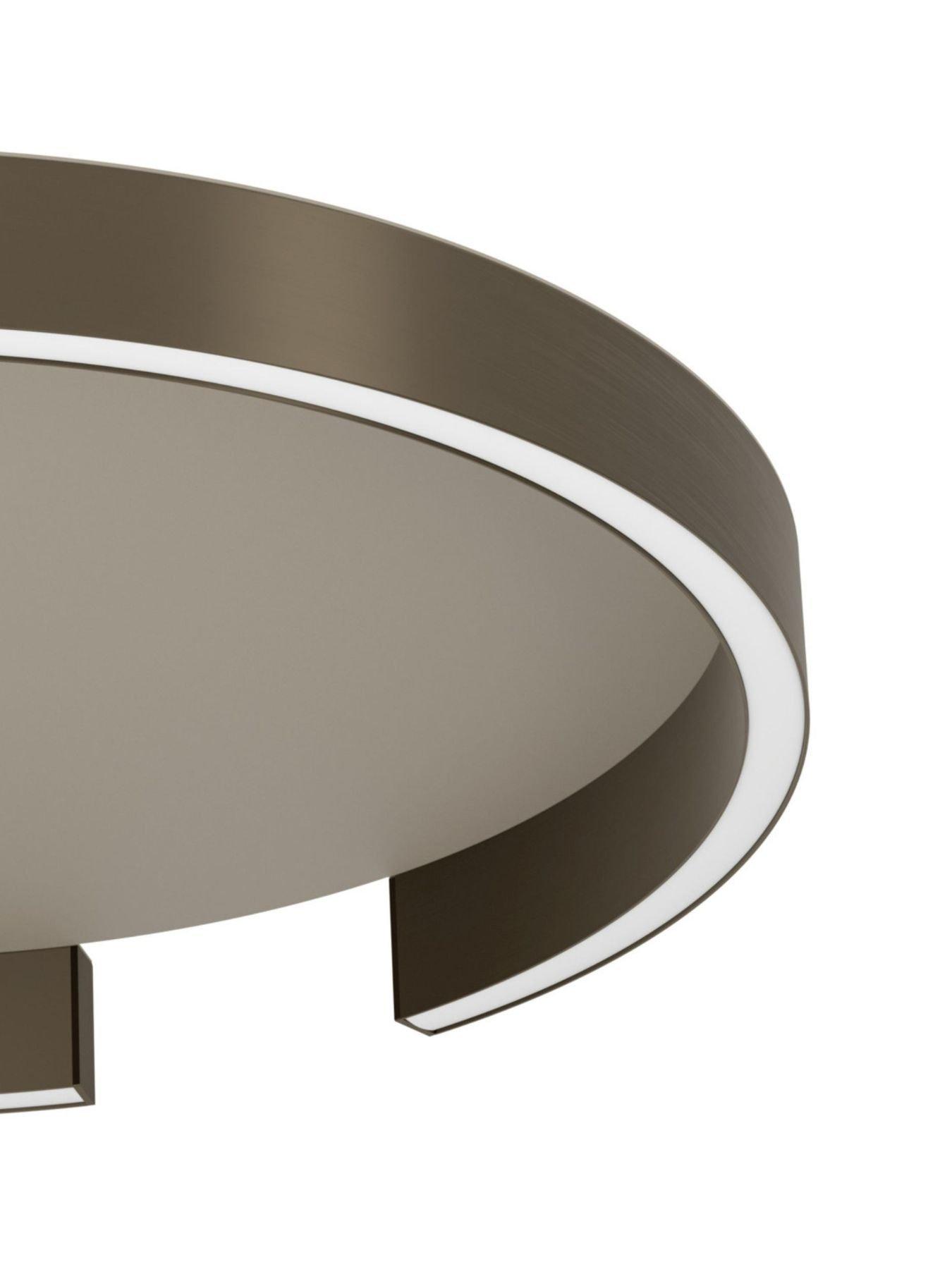 Image 5 of 5 of Eglo Copertino LED Ceiling Light, Sandy &amp; Dark Bronze, 45cm