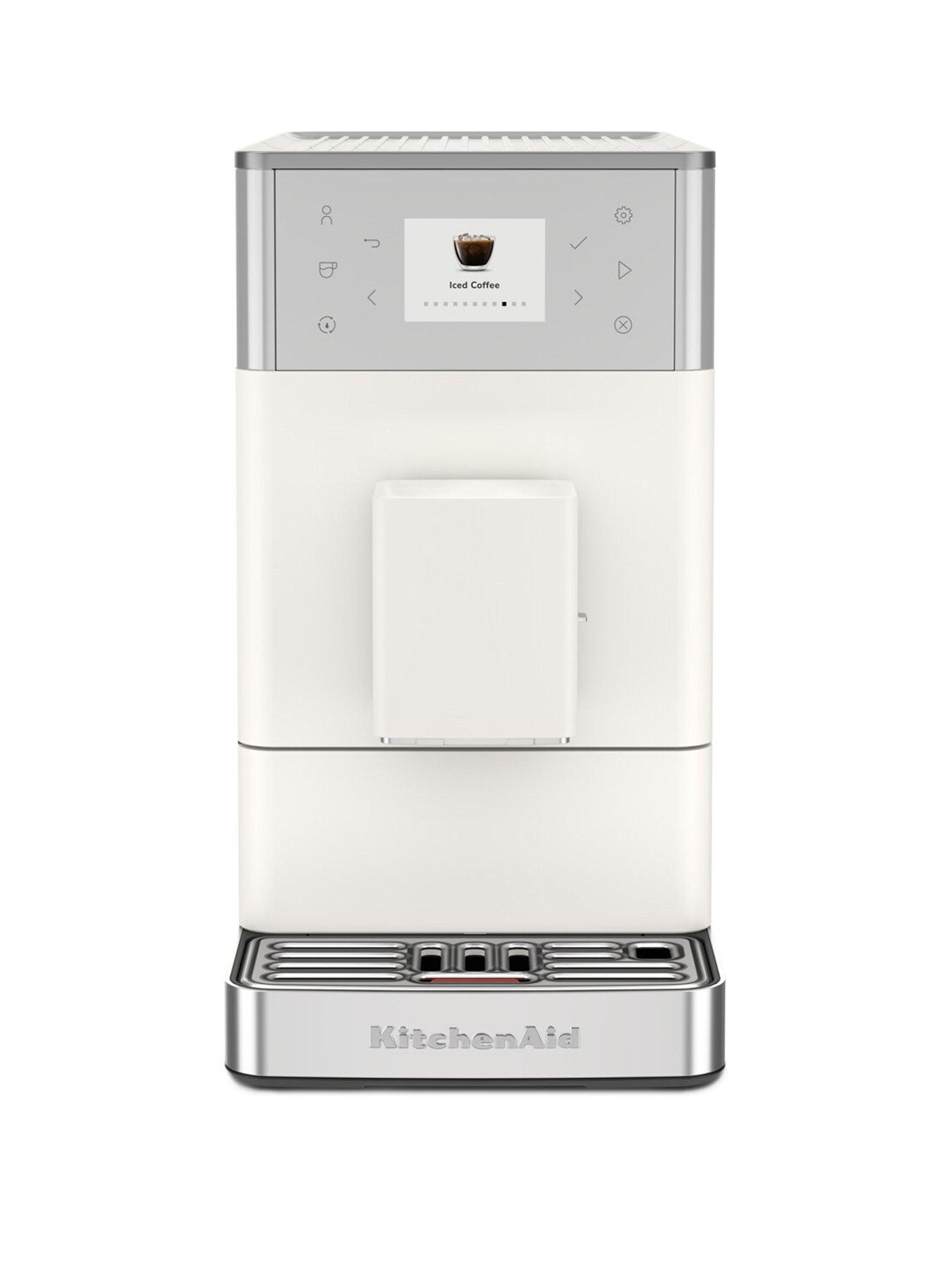 Image 1 of 7 of KitchenAid Fully Automatic Espresso Machine with Iced Coffee KF3-Porcelain