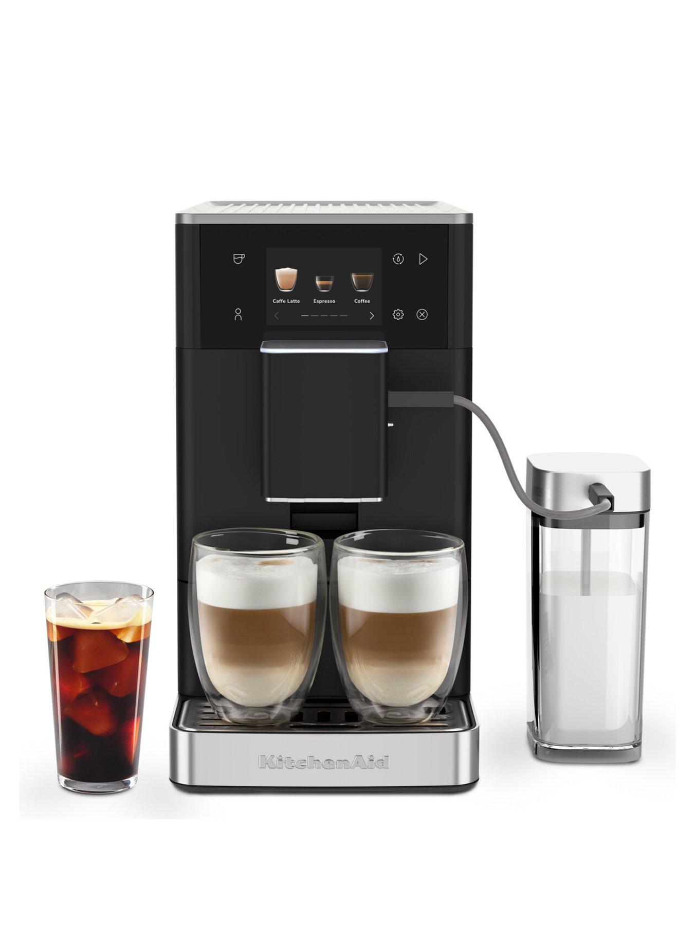Image 1 of 7 of KitchenAid Fully Automatic Espresso Machine with Iced Coffee KF4-Matte Black